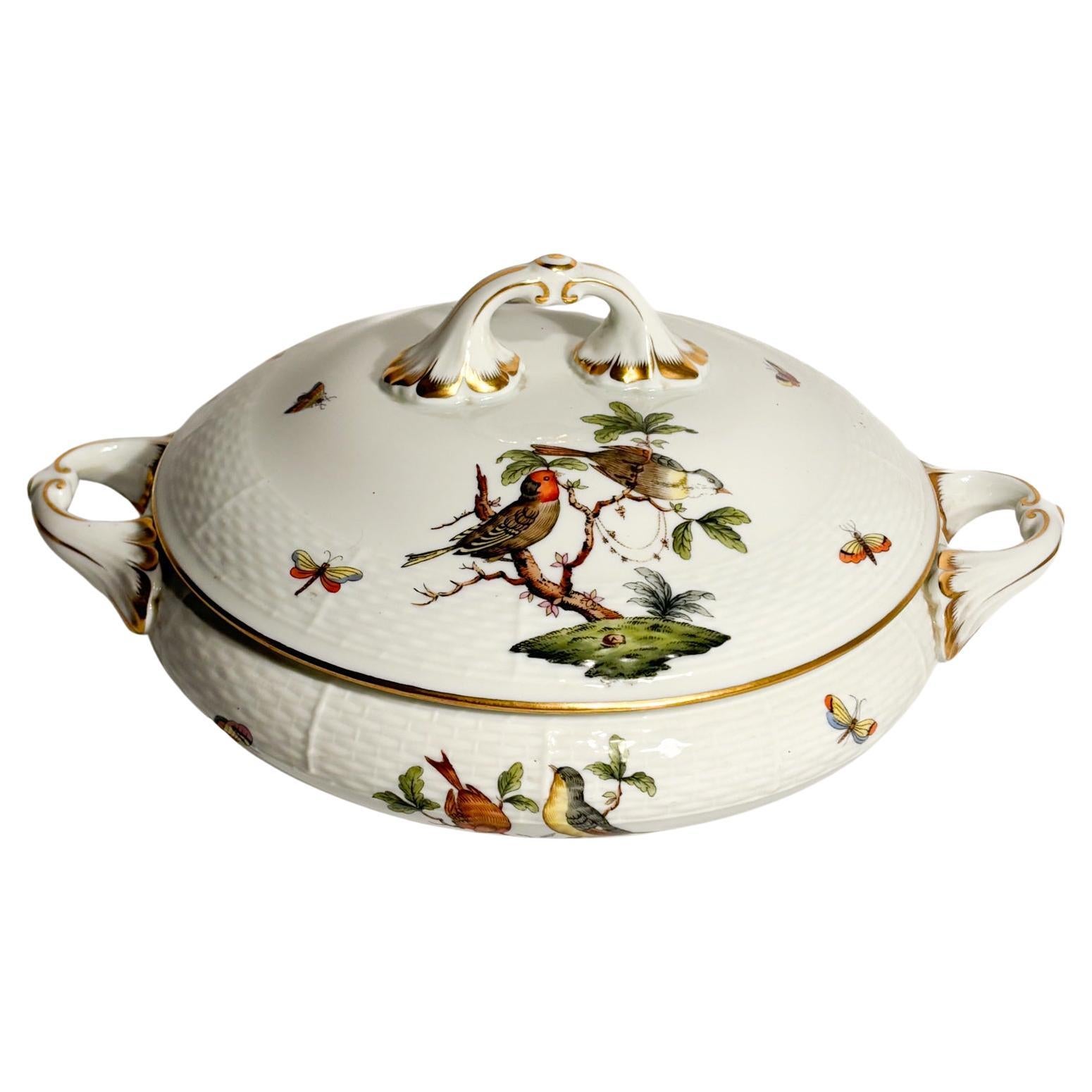 Zuppiera Centrotavola in Porcellana di Herend Rothschild Anni 70