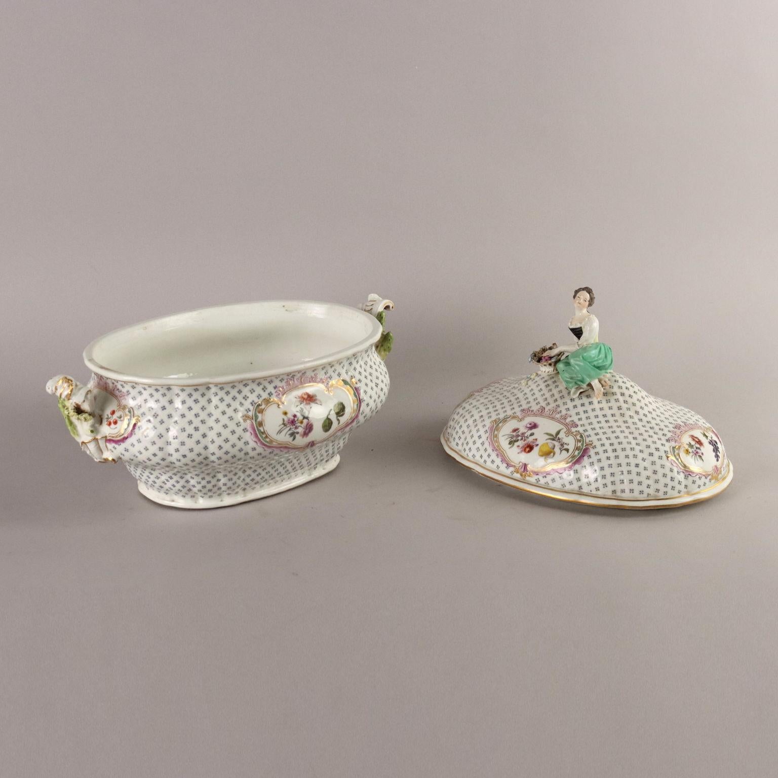 Meissen Porcelain Soup Bowl with Plate Germany Second Half of the 19th Century 9