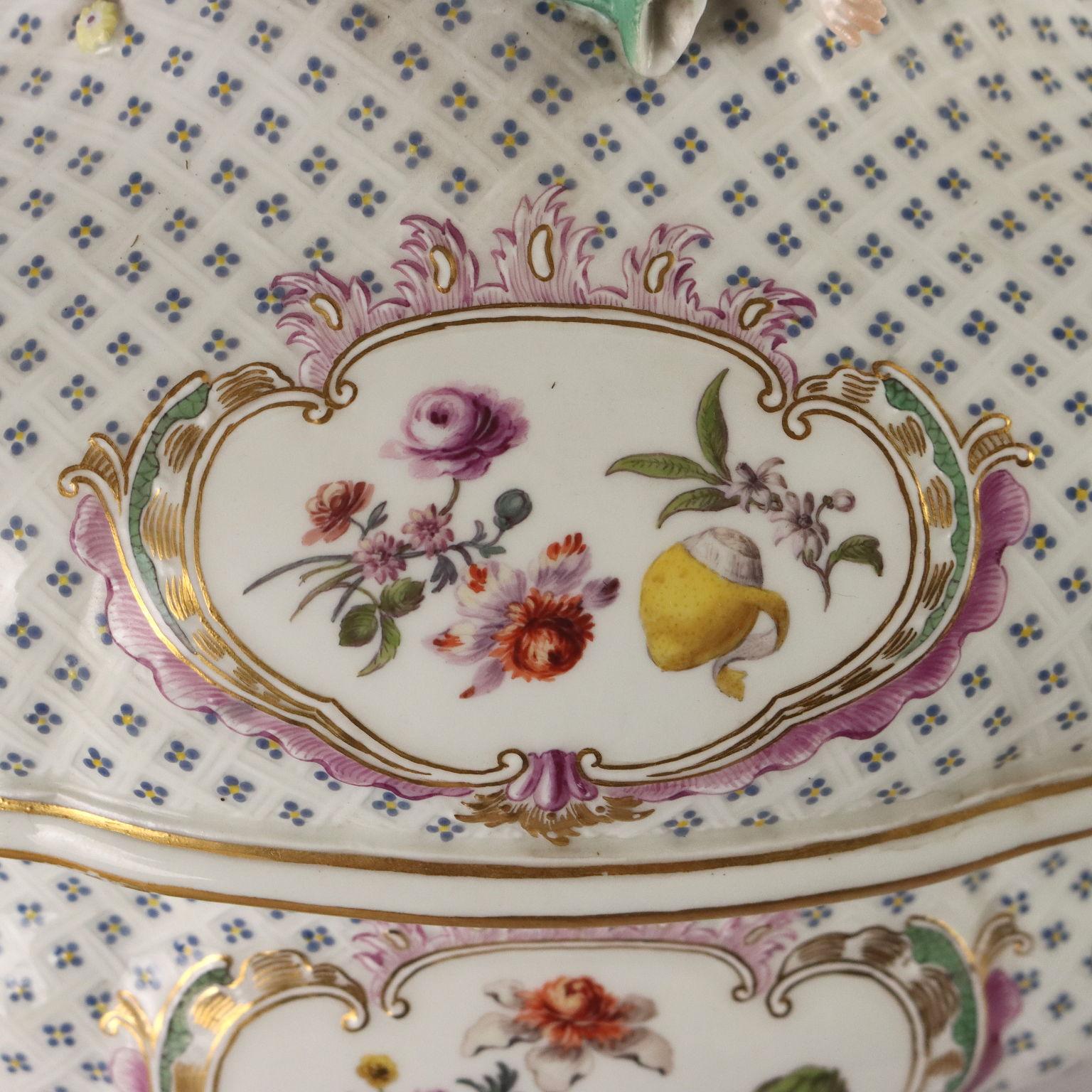 Meissen Porcelain Soup Bowl with Plate Germany Second Half of the 19th Century 12