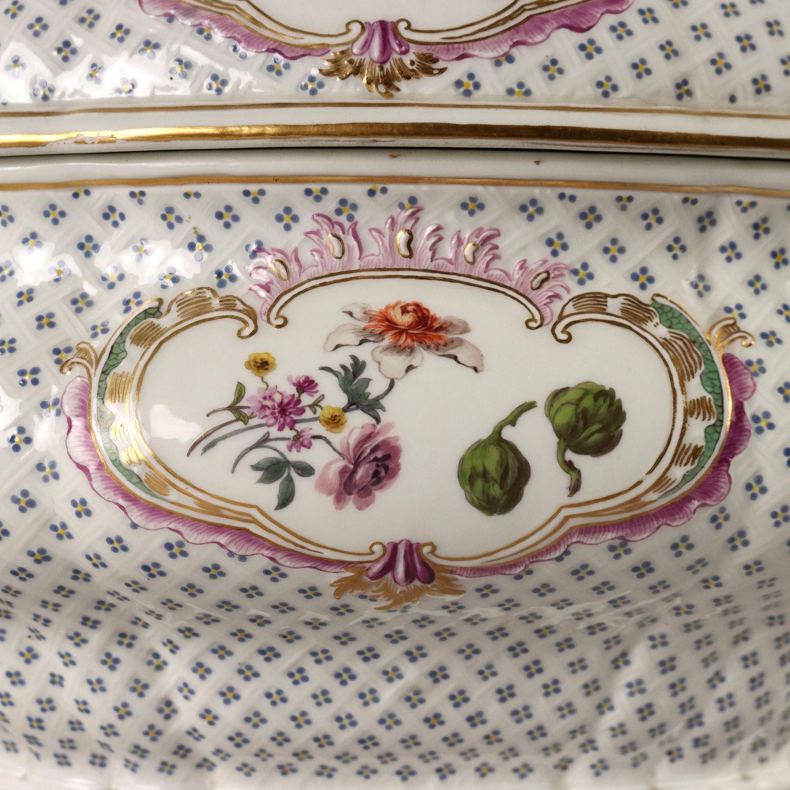 Meissen Porcelain Soup Bowl with Plate Germany Second Half of the 19th Century 13
