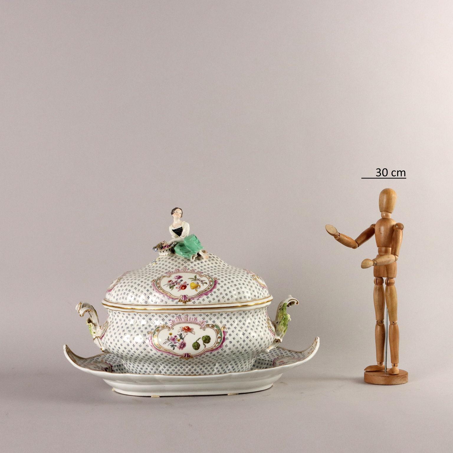 Other Meissen Porcelain Soup Bowl with Plate Germany Second Half of the 19th Century