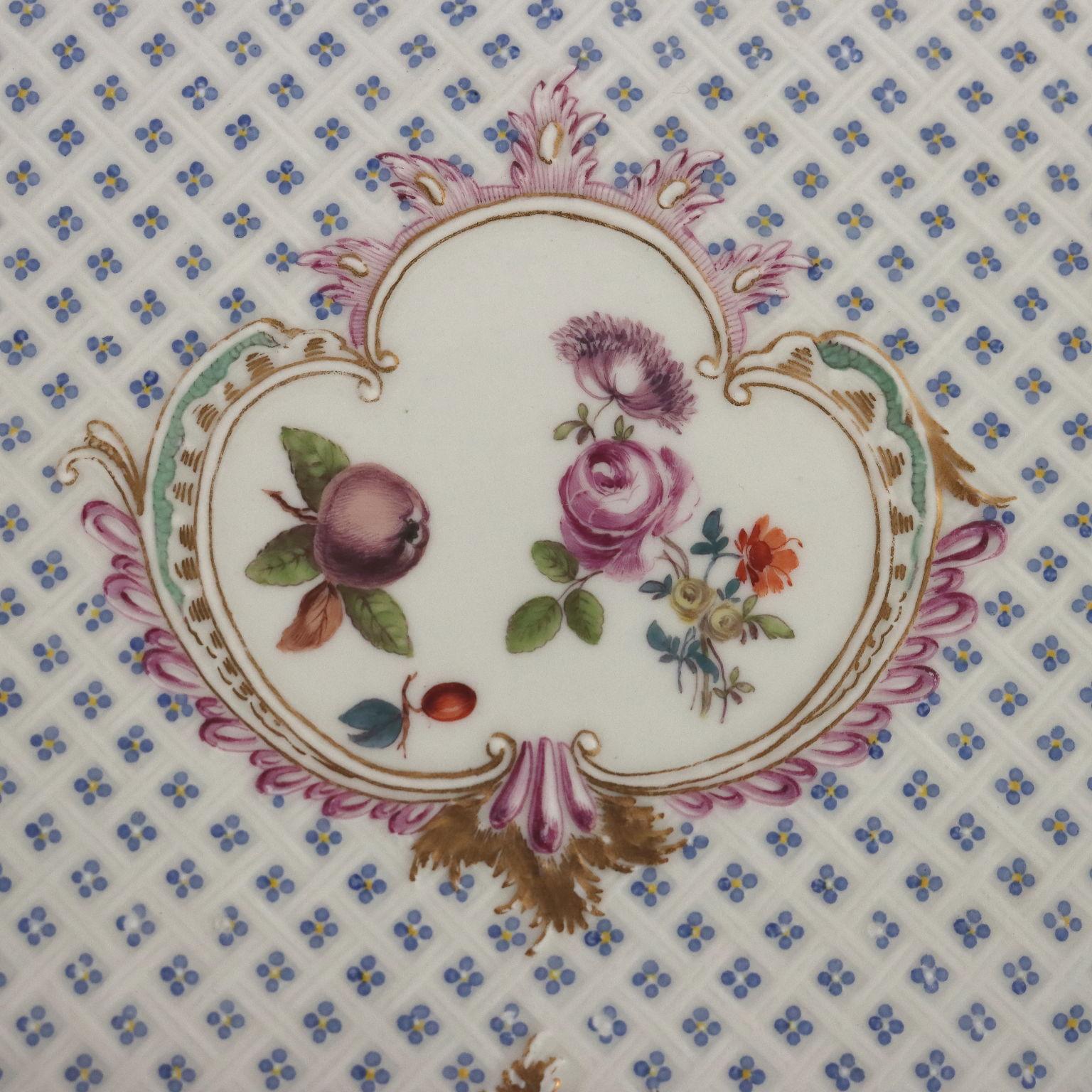 Meissen Porcelain Soup Bowl with Plate Germany Second Half of the 19th Century 1