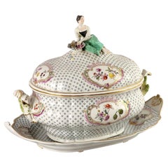 Bol à soupe et assiette en porcelaine de Meissen Allemagne Seconde moitié du 19e siècle