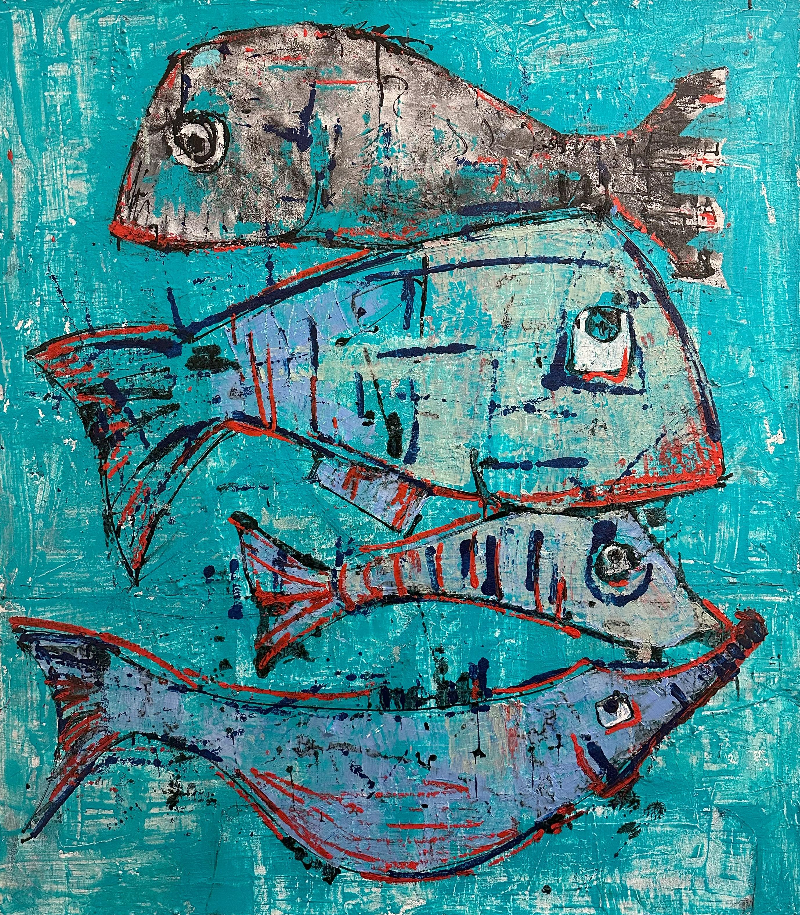 Zura Animal Painting - Fish of the Sea