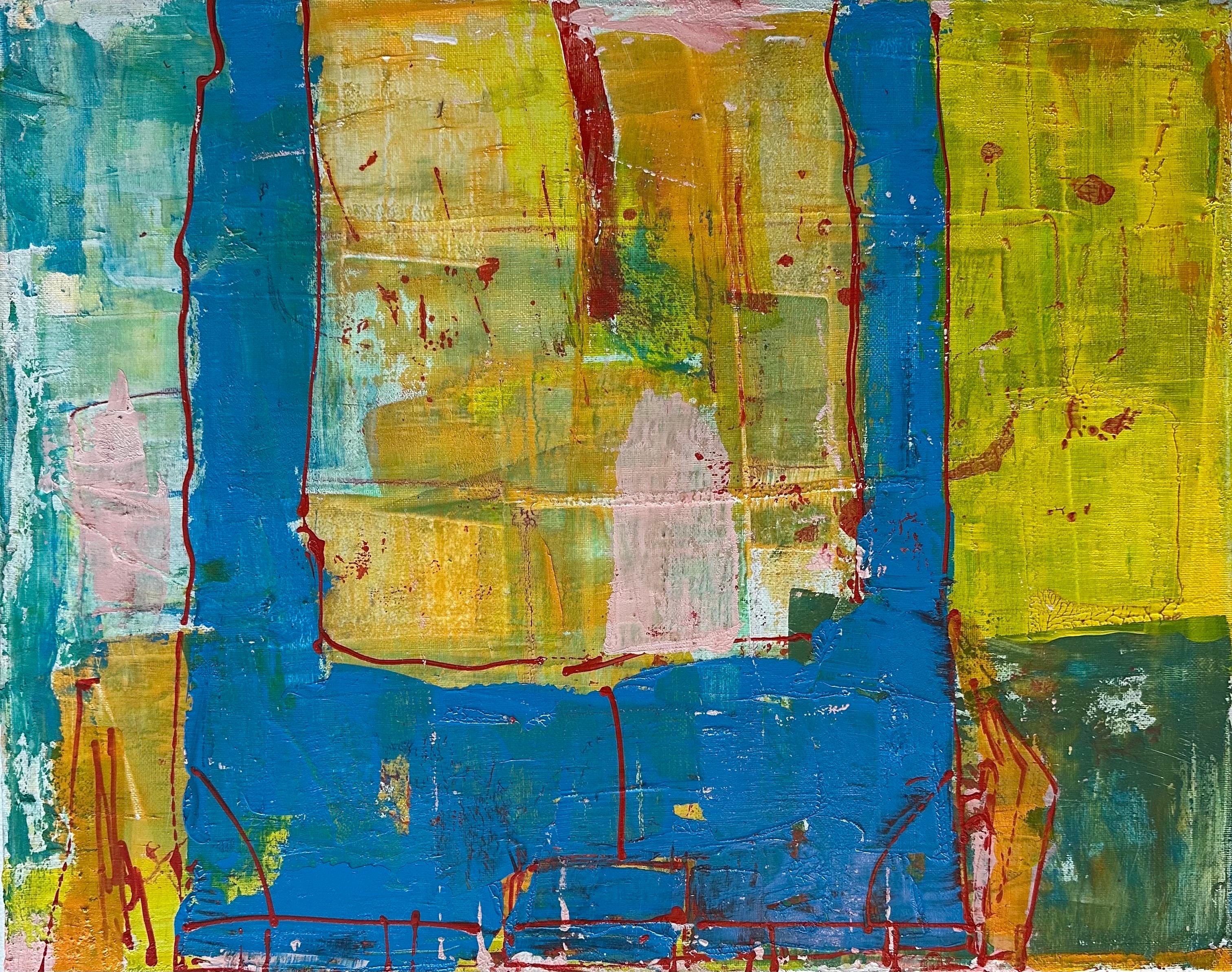 Steps in Nature' - Zeitgenössisches abstraktes Quadriptychon von Zura im Angebot 2