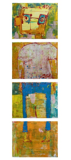 Steps in Nature’ – Contemporary Abstract Quadriptych by Zura