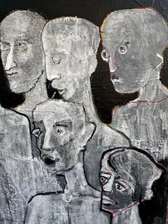 The Files – Grande dipinto figurativo simbolico di Zura