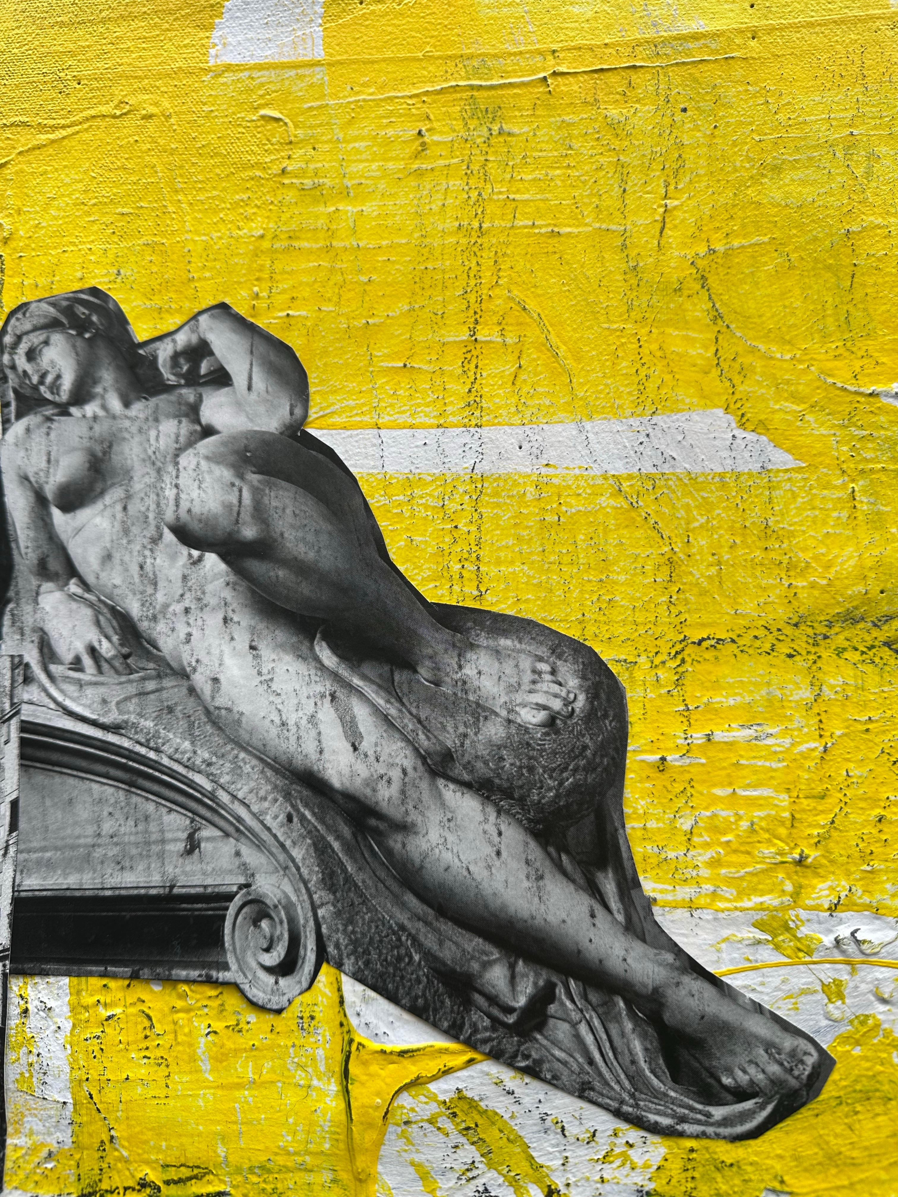 Zura – Traveling Florence, 2025, Mixed Media Collage on Canvas For Sale 9