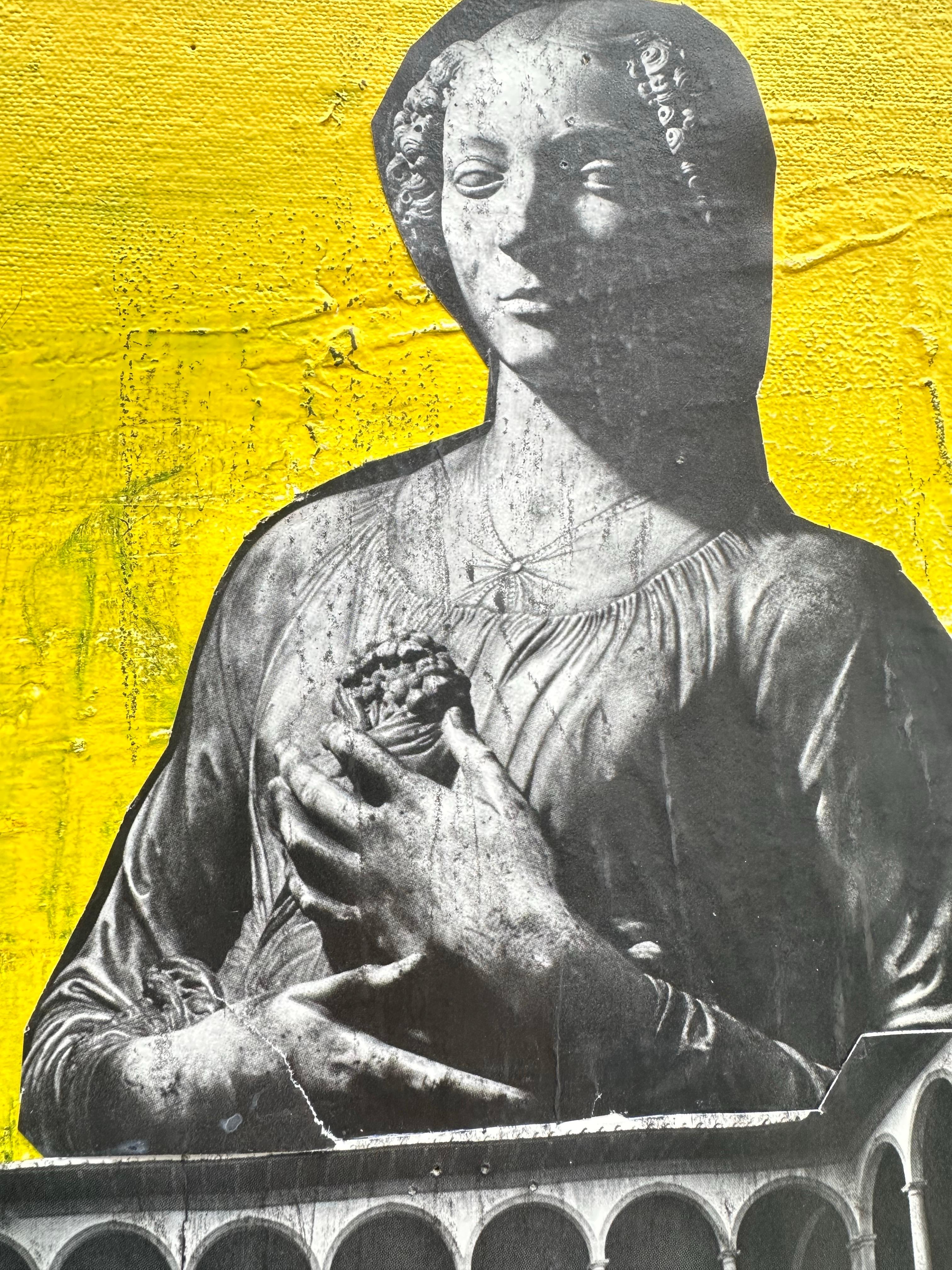 Zura – Traveling Florence, 2025, Mixed Media Collage on Canvas For Sale 12