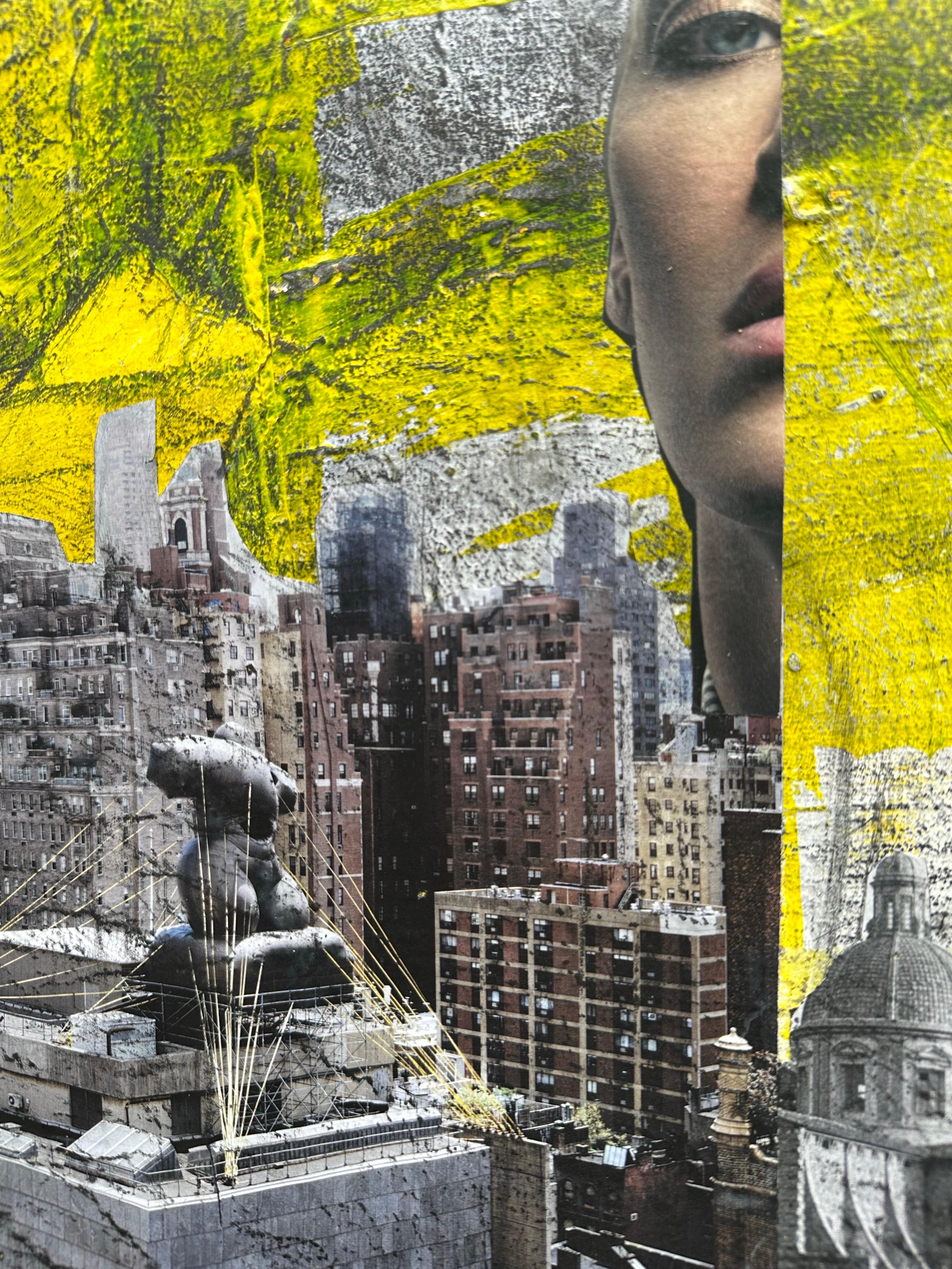 Zura – Traveling Florence, 2025, Mixed Media Collage on Canvas For Sale 13