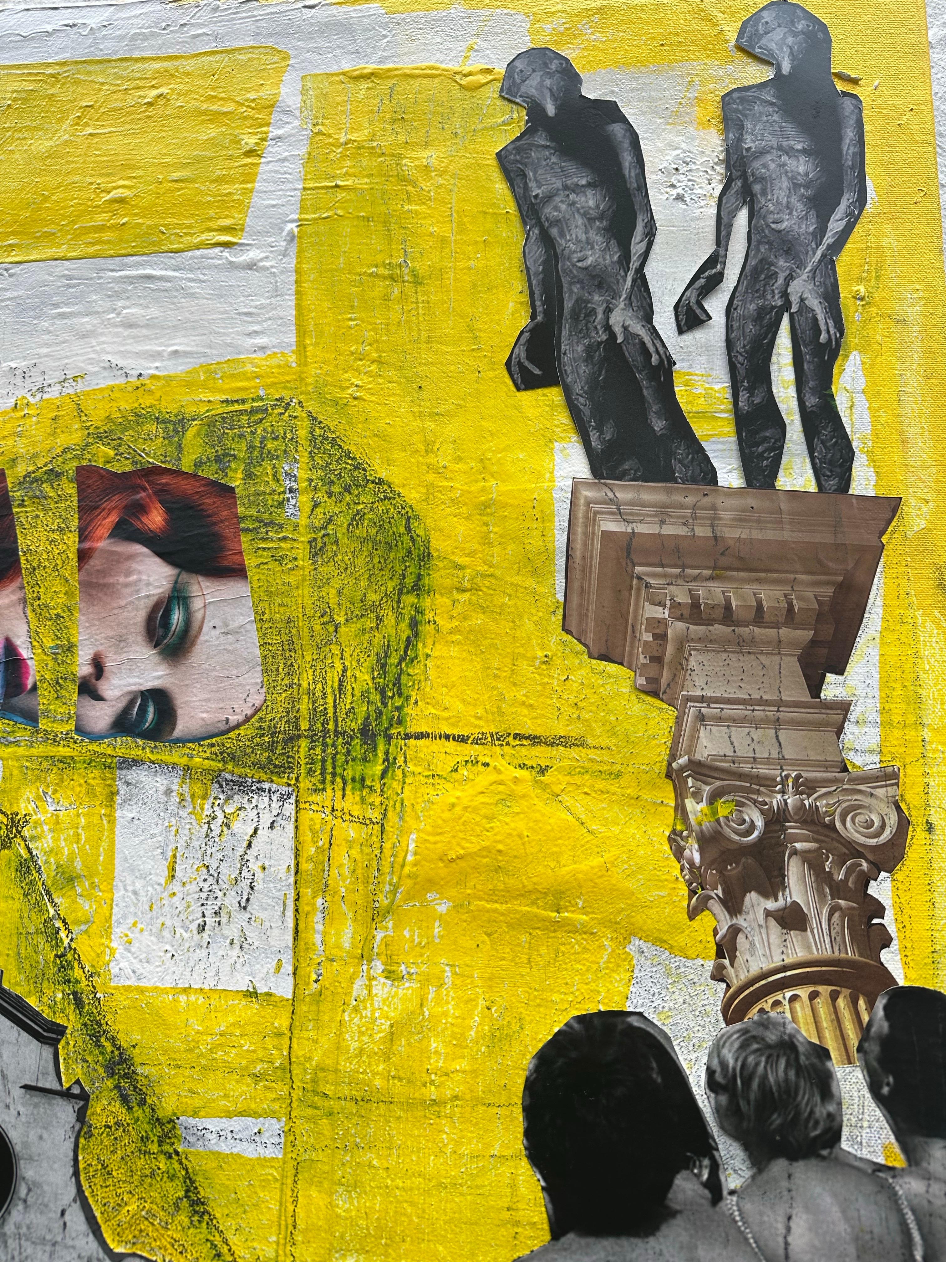 Zura – Traveling Florence, 2025, Mixed Media Collage on Canvas For Sale 14