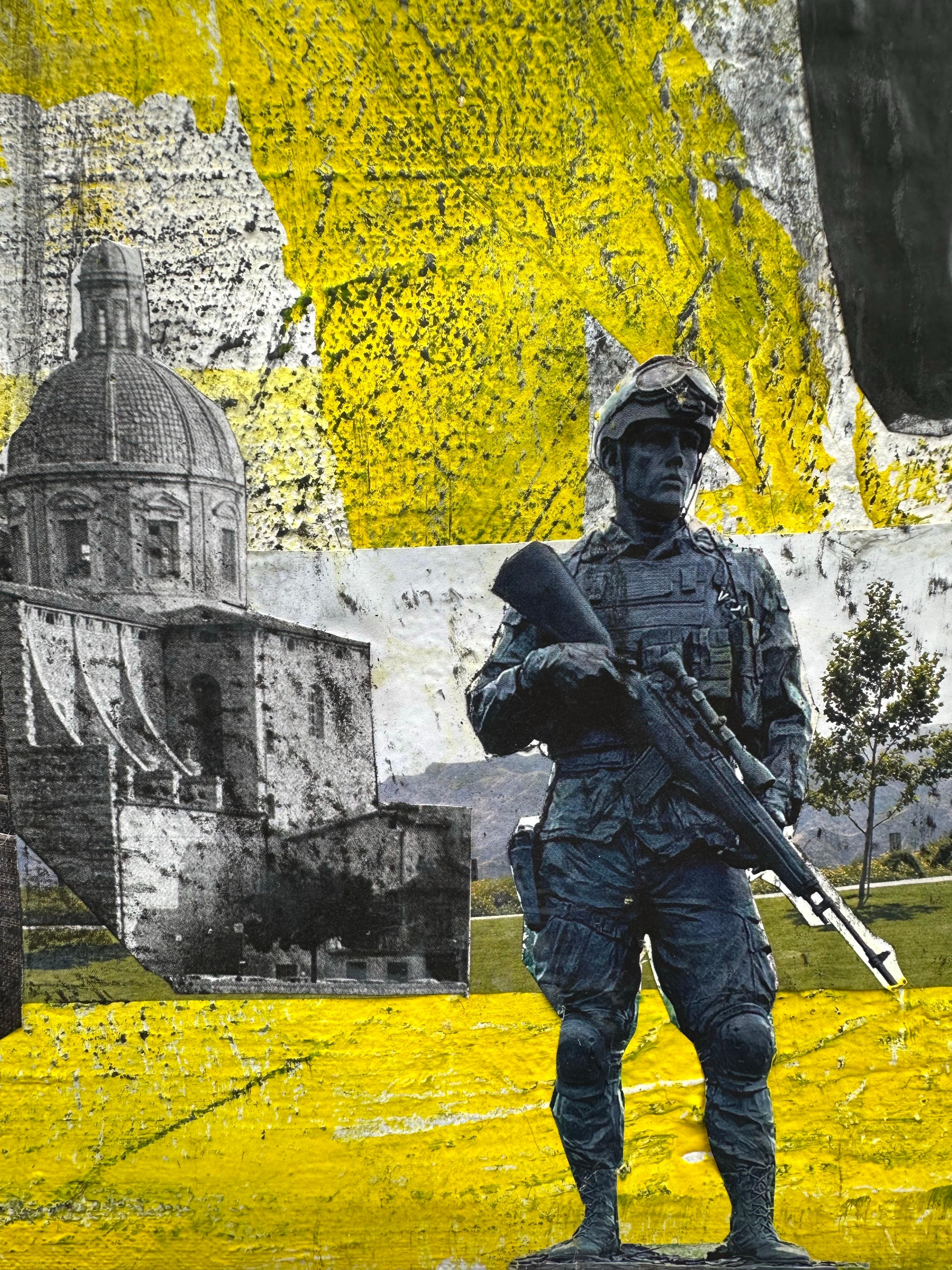 Zura – Traveling Florence, 2025, Mixed Media Collage on Canvas For Sale 3