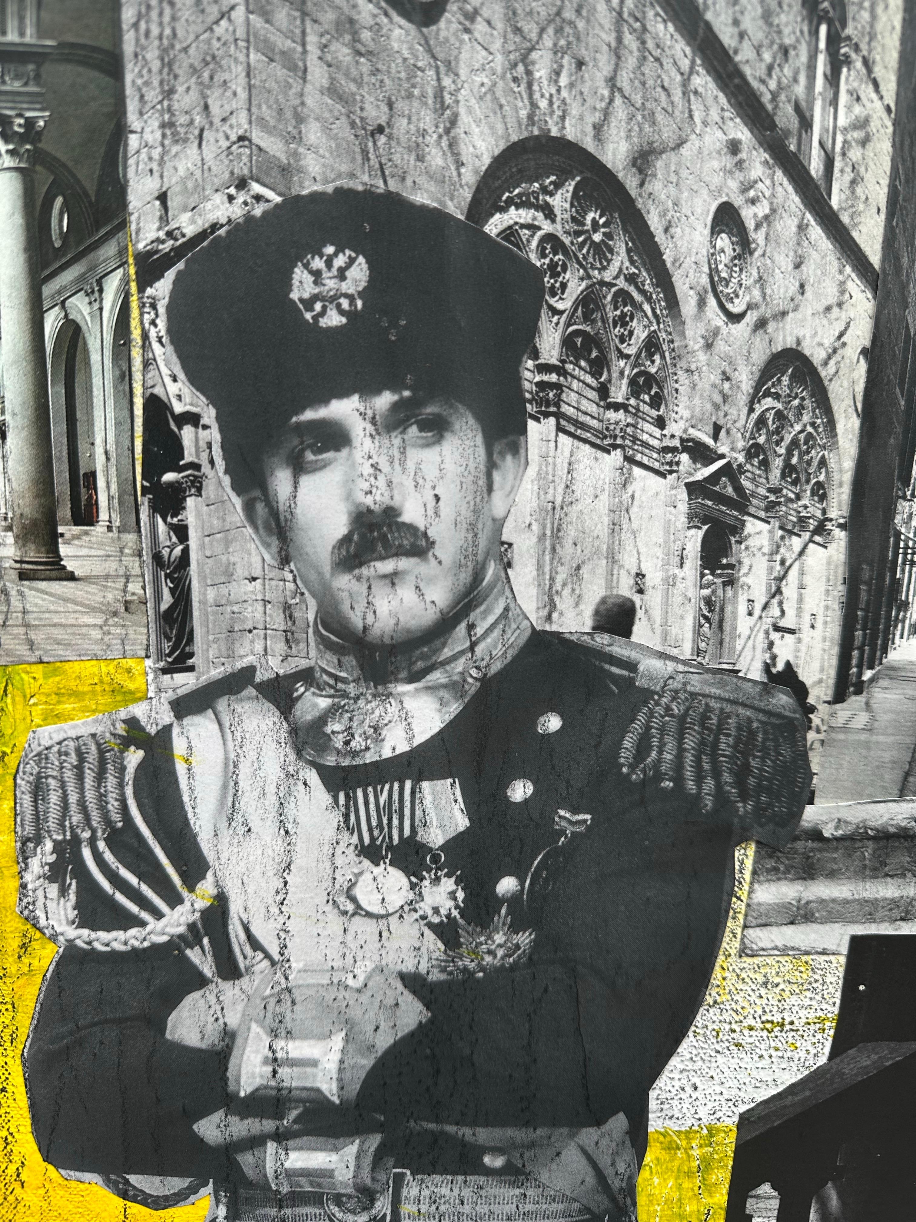 Zura – Traveling Florence, 2025, Mixed Media Collage on Canvas For Sale 5