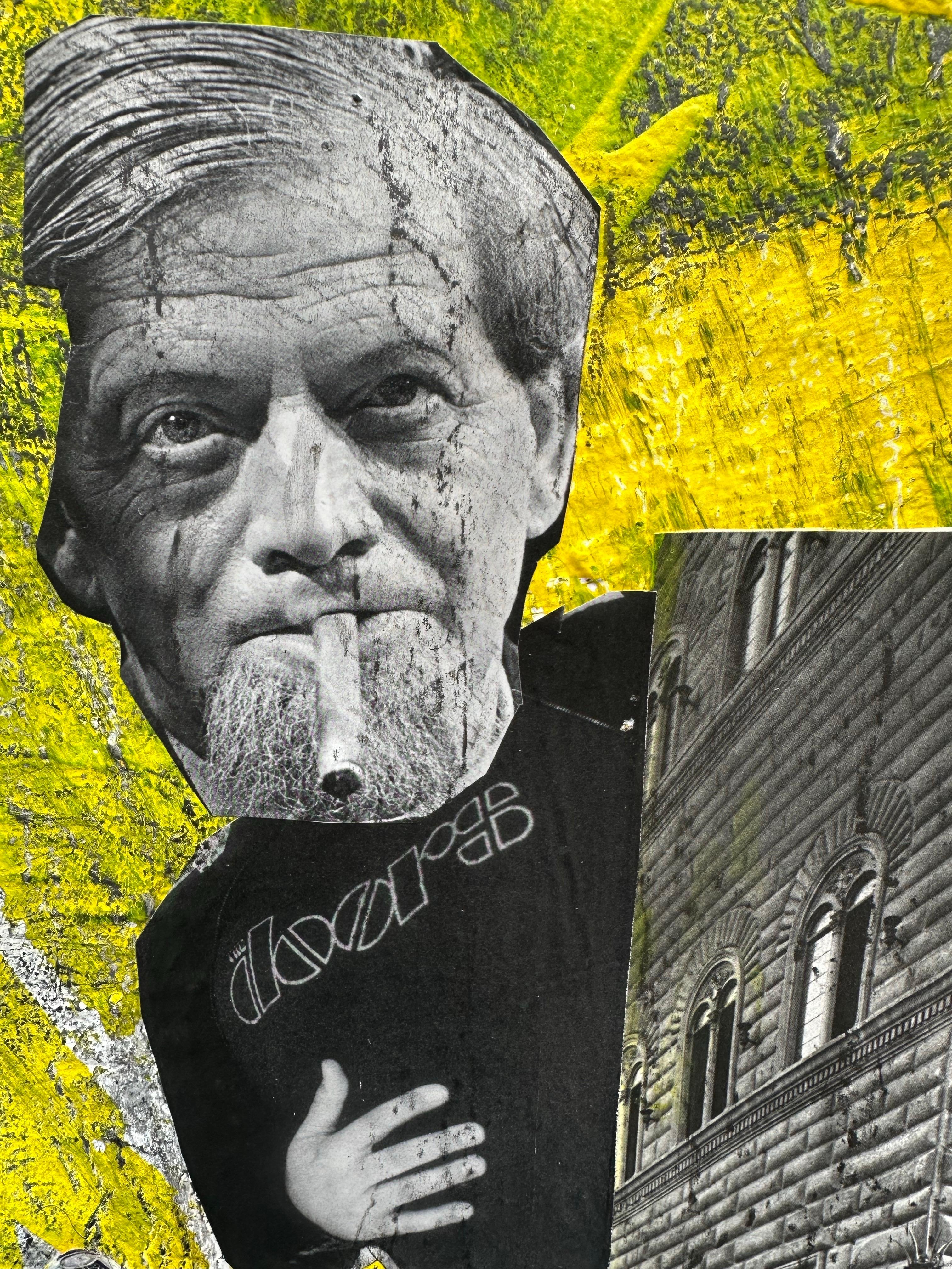 Zura – Traveling Florence, 2025, Mixed Media Collage on Canvas For Sale 6