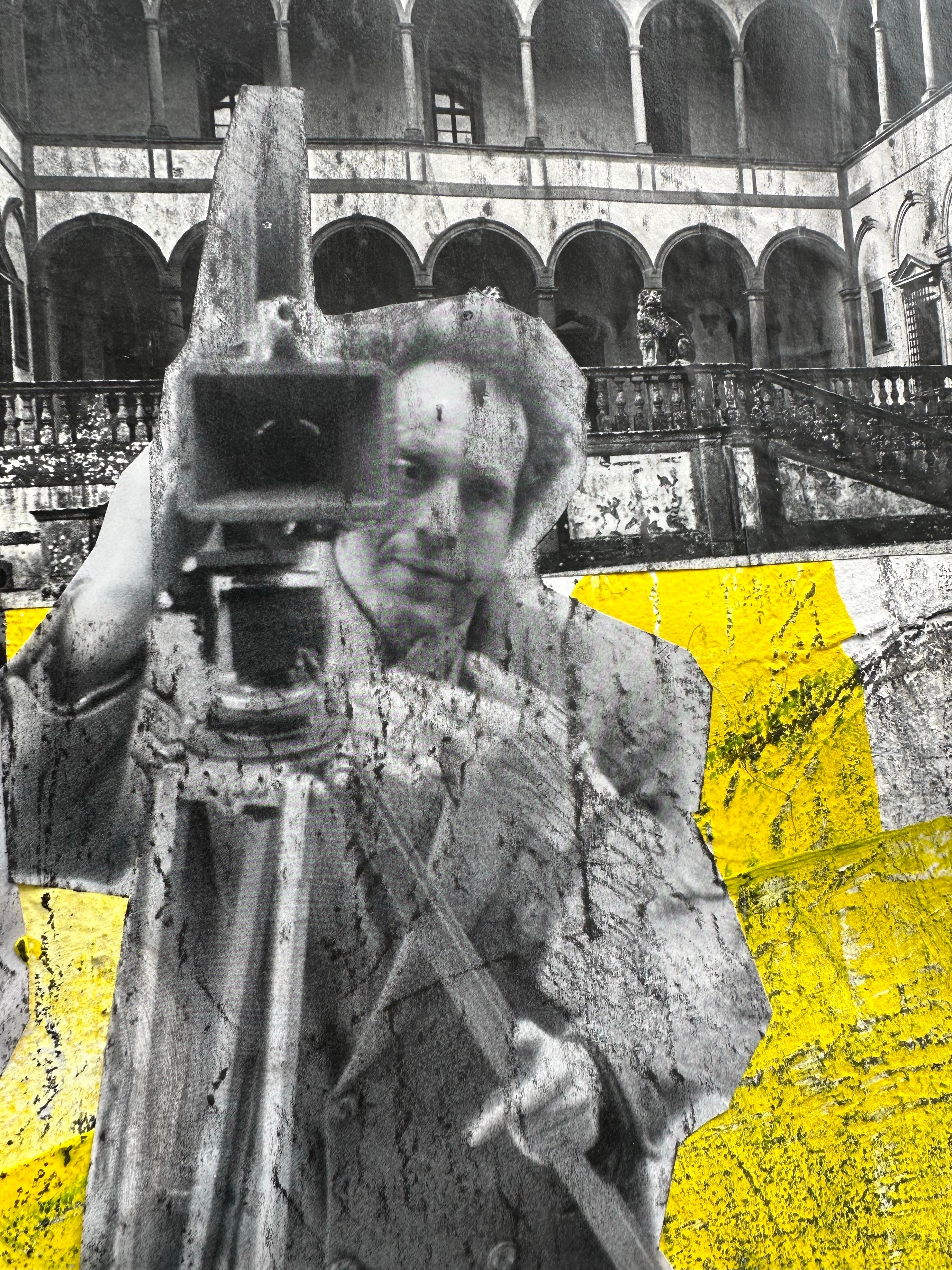 Zura – Traveling Florence, 2025, Mixed Media Collage on Canvas For Sale 8