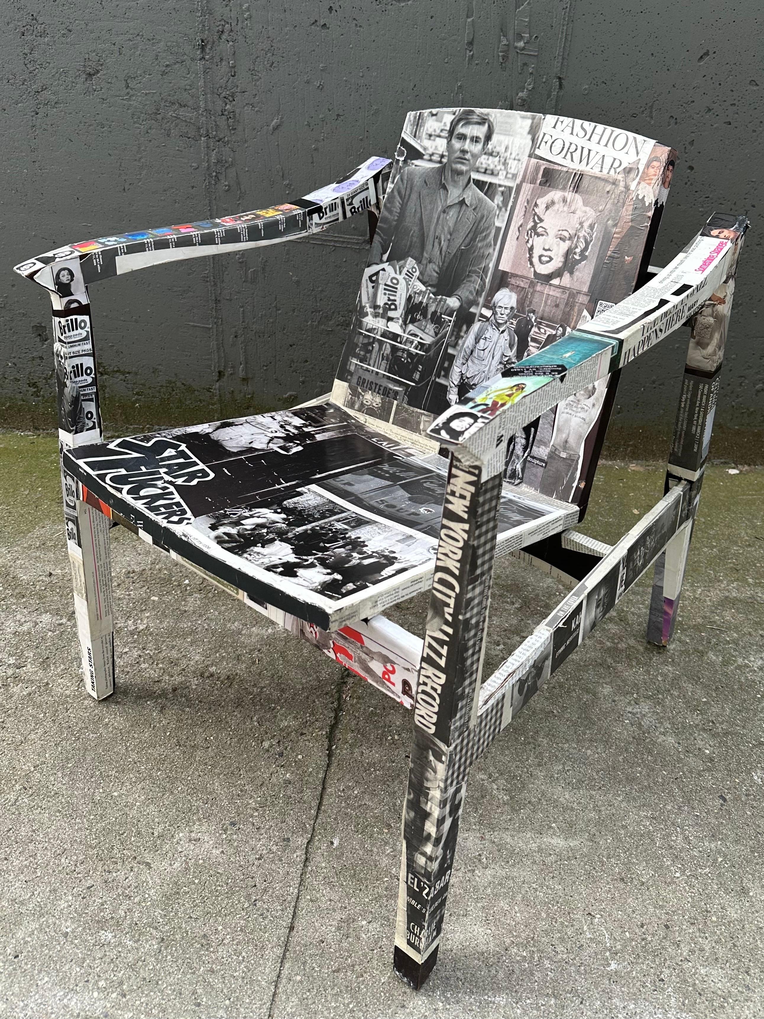 Andy Warhol Lot No. Chair - Pop Art Mixed Media Art by Zura