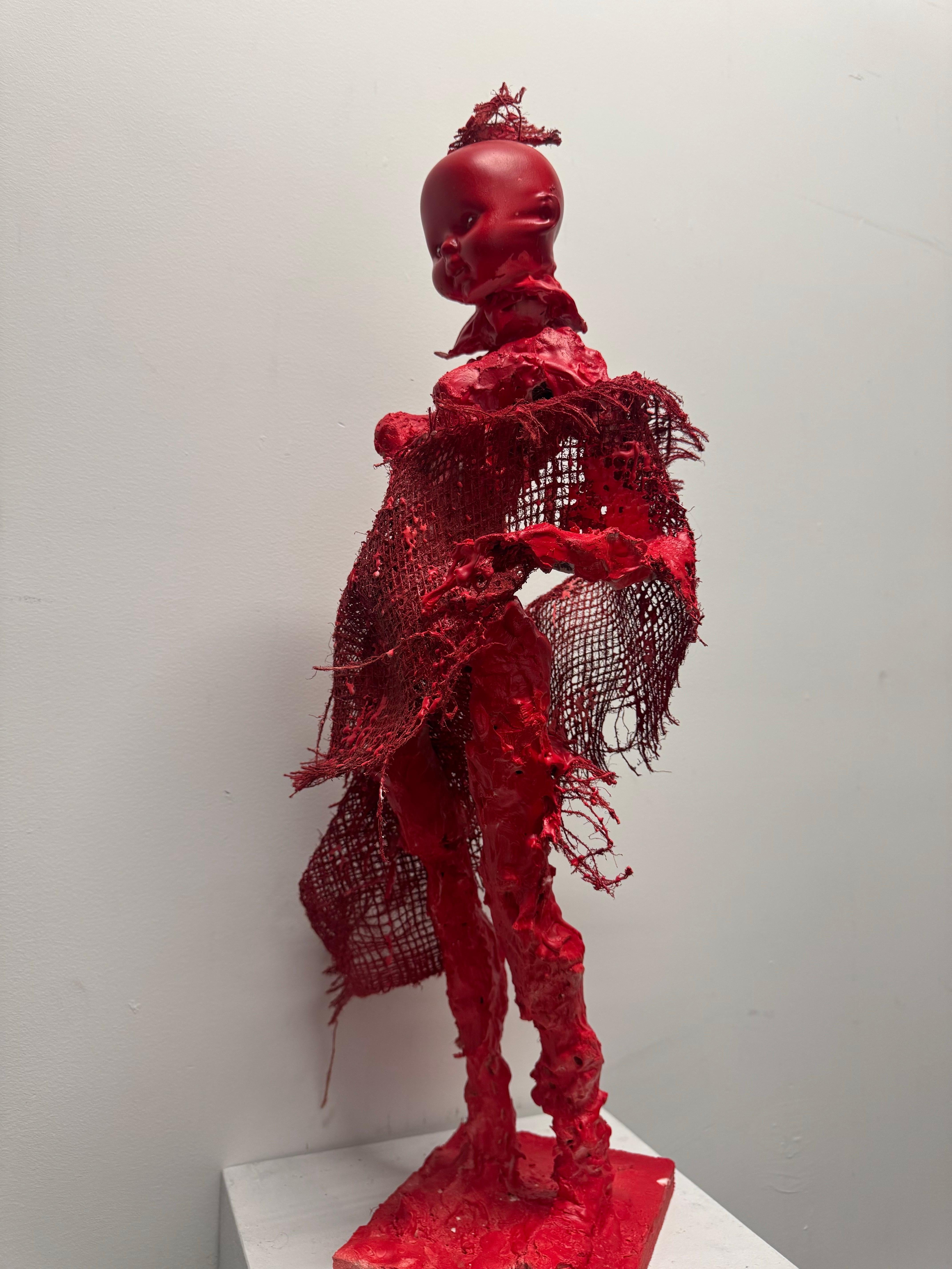 Demna Baby - Figurative Sculpture Verde di Zura