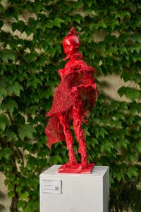 Elizabeth Jordan - Rabbits chained together, earth tone sculpture: 'The ...