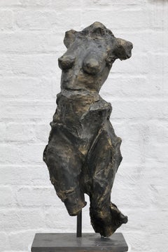 Female Torso in Bronze Finish - Contemporary Figurative Sculpture by Zura