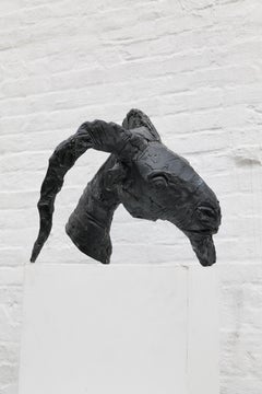 Goat Head – Wall-Mountable Contemporary Animal Sculpture