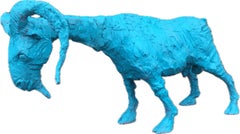 Zura, “Blue Goat” – Life-Size Outdoor & Indoor Goat Sculpture in Resin or Bronze