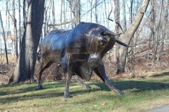 Zura, “Bull”, 2011 Monumental Brass Sculpture – Large-Scale Bull