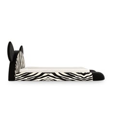 Zuri Bed – Zebra-Inspired Kids Bed Fully Upholstered in Velvet by MAGILORE