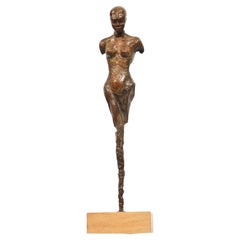 Zuri - Young Woman, Bronze Abstract Nude - African Sculpture