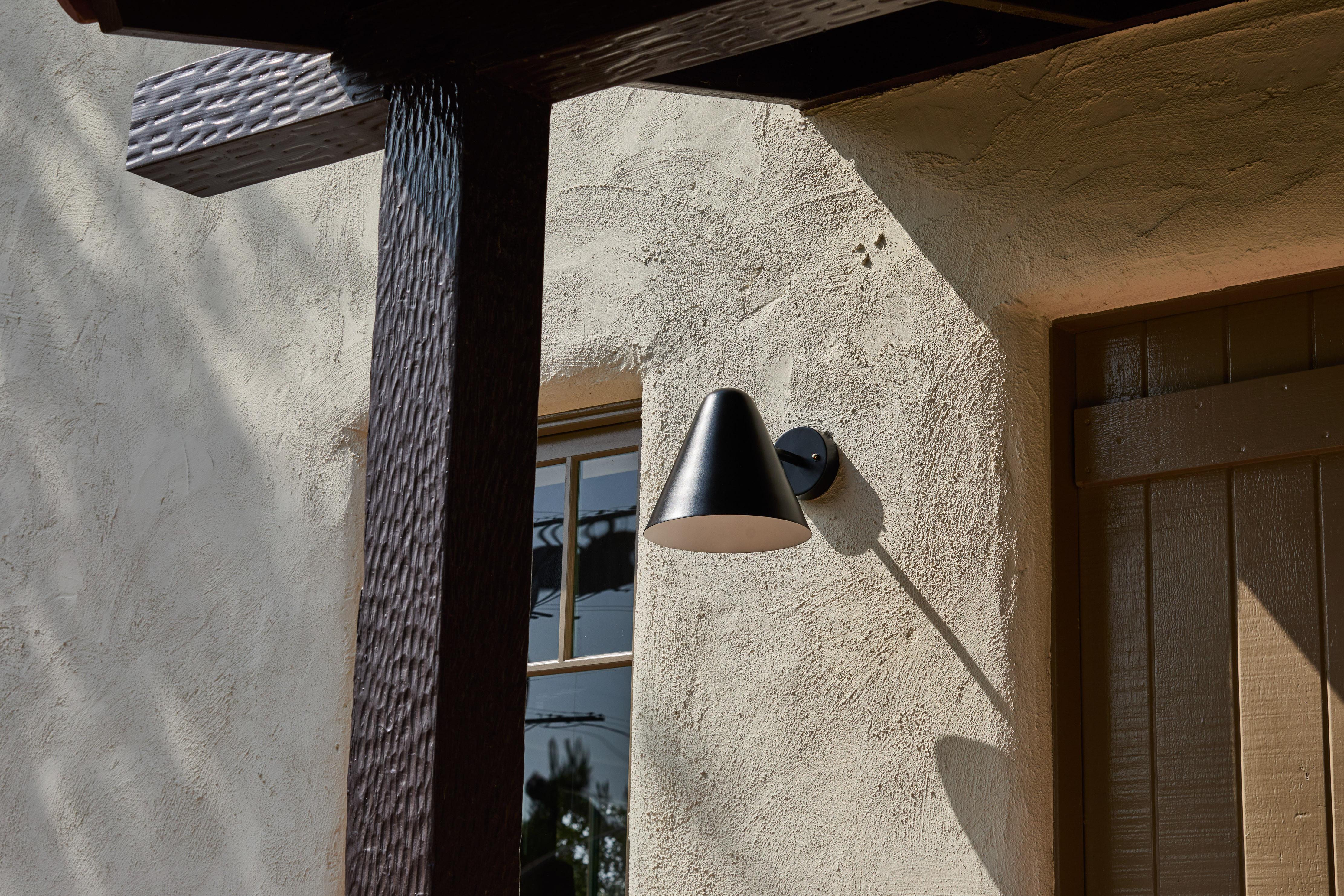 Contemporary 'ZuZu' Black Painted Brass Wall Sconce in the Style of Jacques Biny For Sale