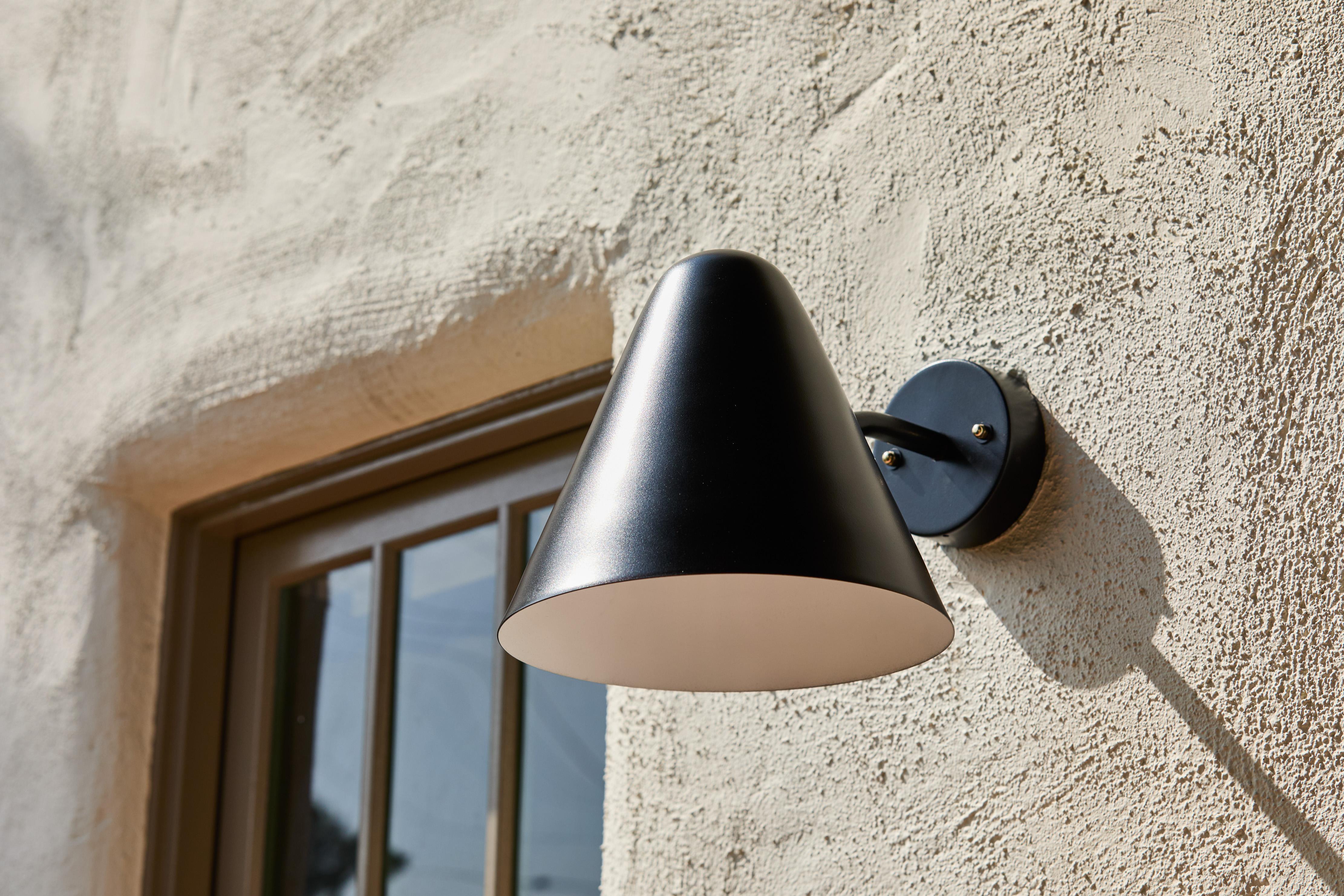 'ZuZu' Black Painted Brass Wall Sconce in the Style of Jacques Biny For Sale 3
