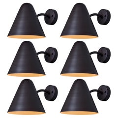 'ZuZu' Dark Brown Patinated Copper Wall Sconce in the Style of Jacques Biny