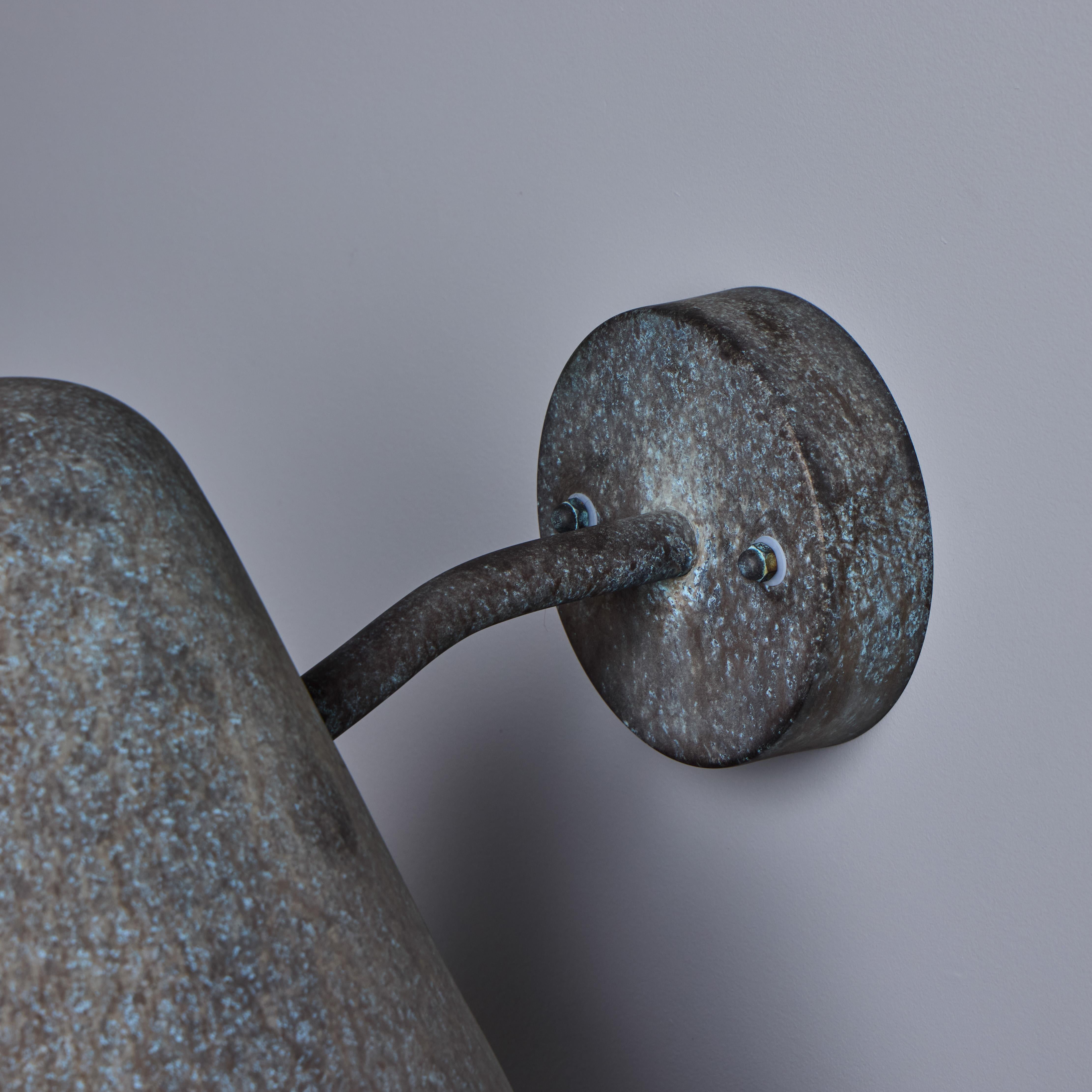 'ZuZu' Darkly Patinated Brass Wall Sconce in the Style of Jacques Biny For Sale 8