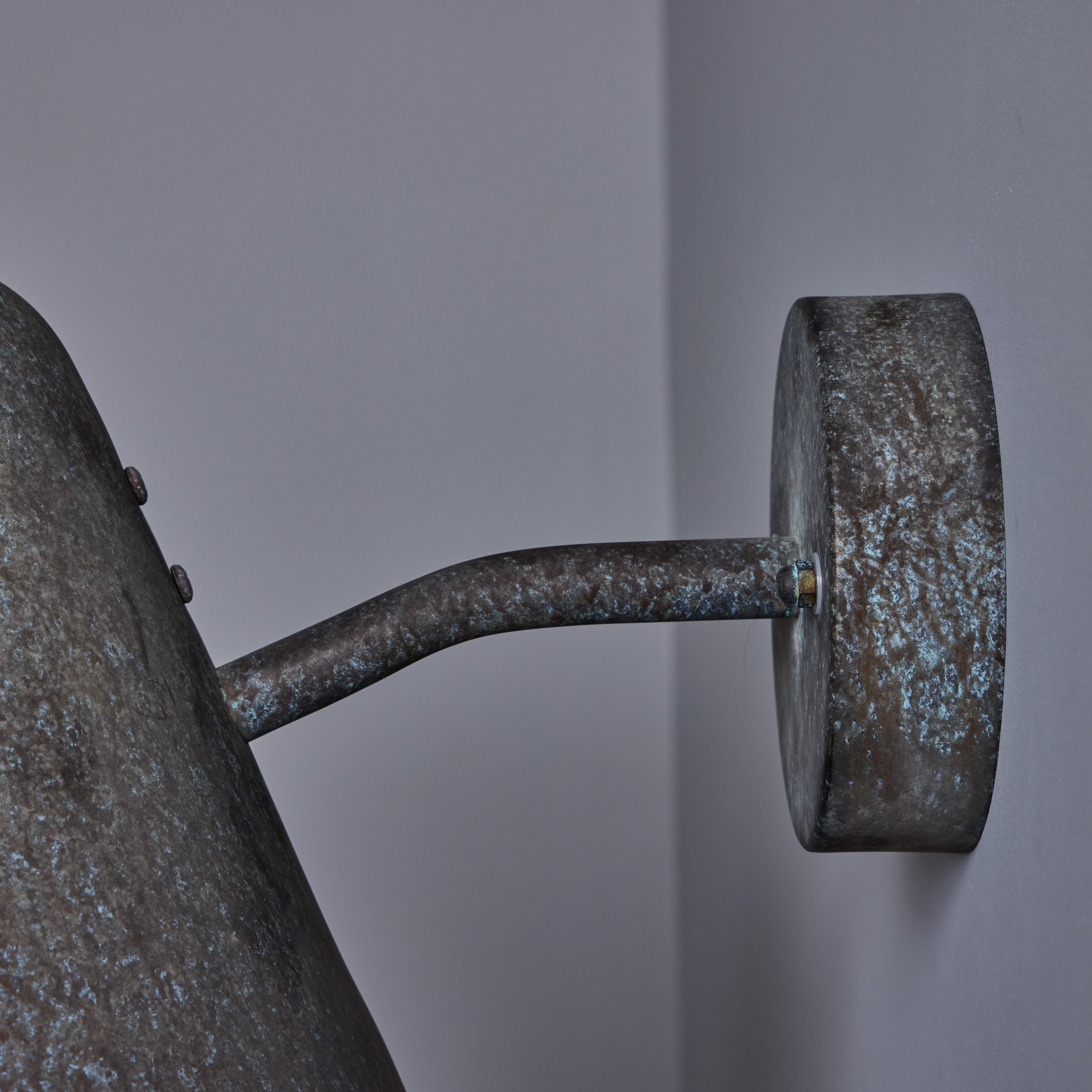 'ZuZu' Darkly Patinated Brass Wall Sconce in the Style of Jacques Biny For Sale 11