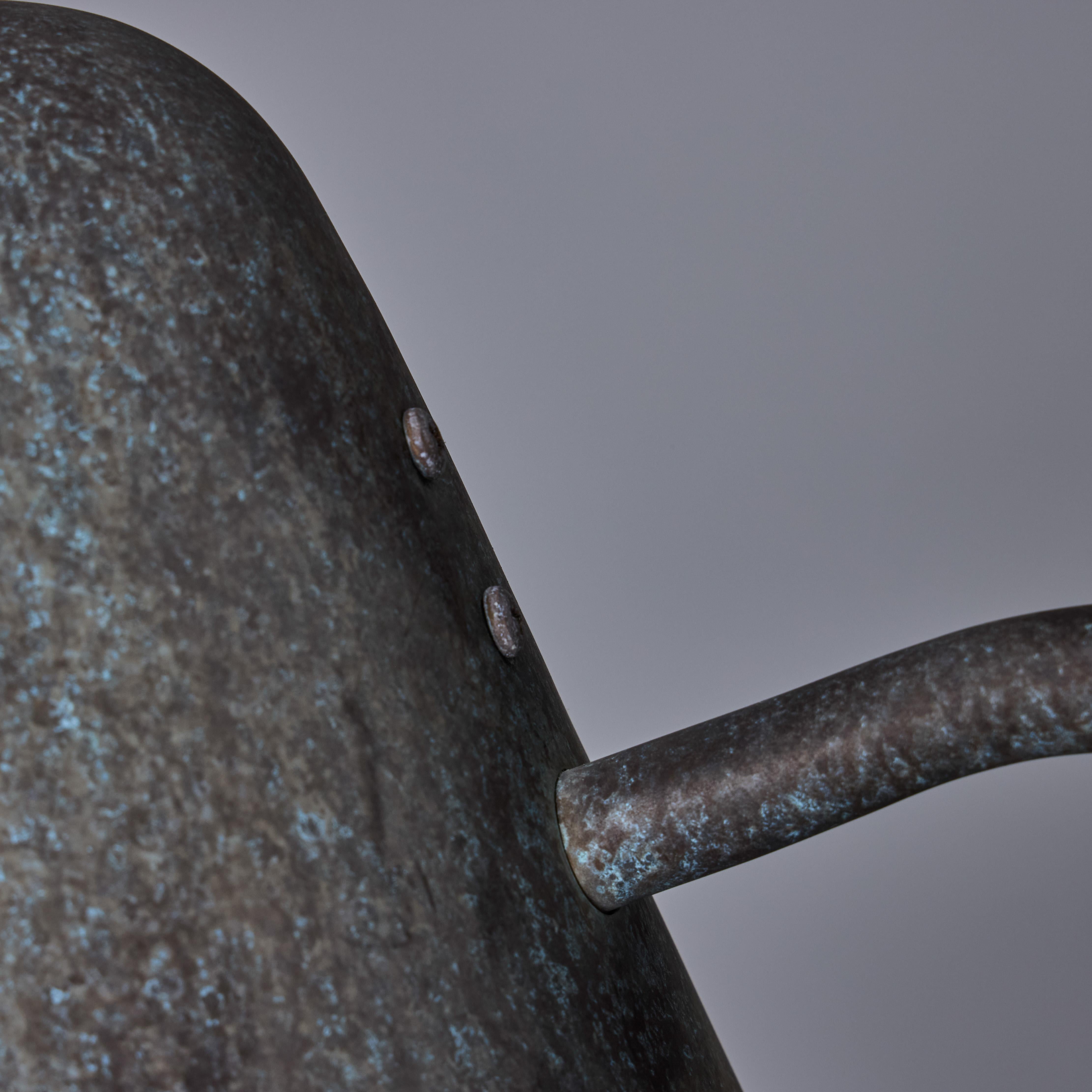 'ZuZu' Darkly Patinated Brass Wall Sconce in the Style of Jacques Biny For Sale 12
