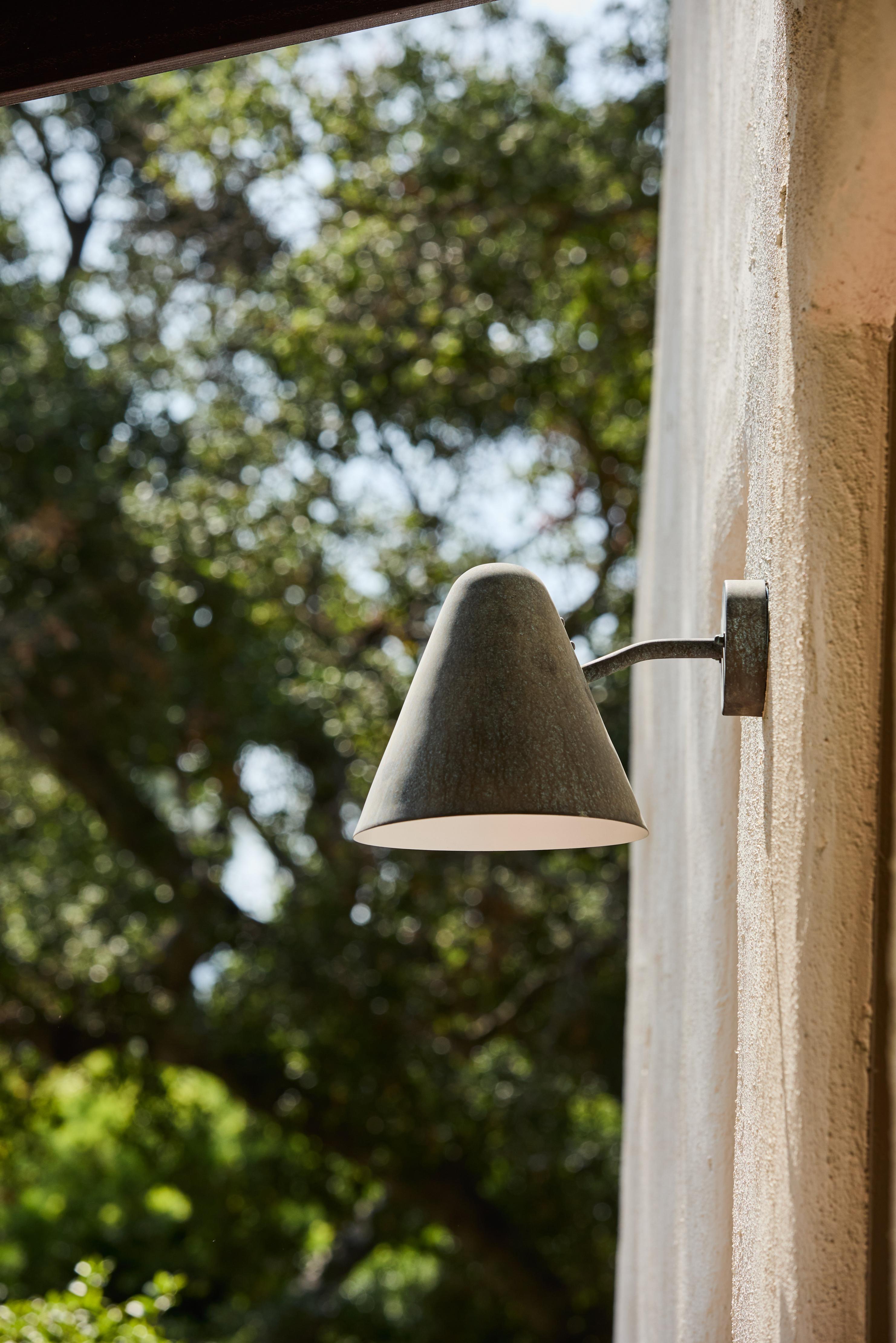 Contemporary 'ZuZu' Darkly Patinated Brass Wall Sconce in the Style of Jacques Biny For Sale