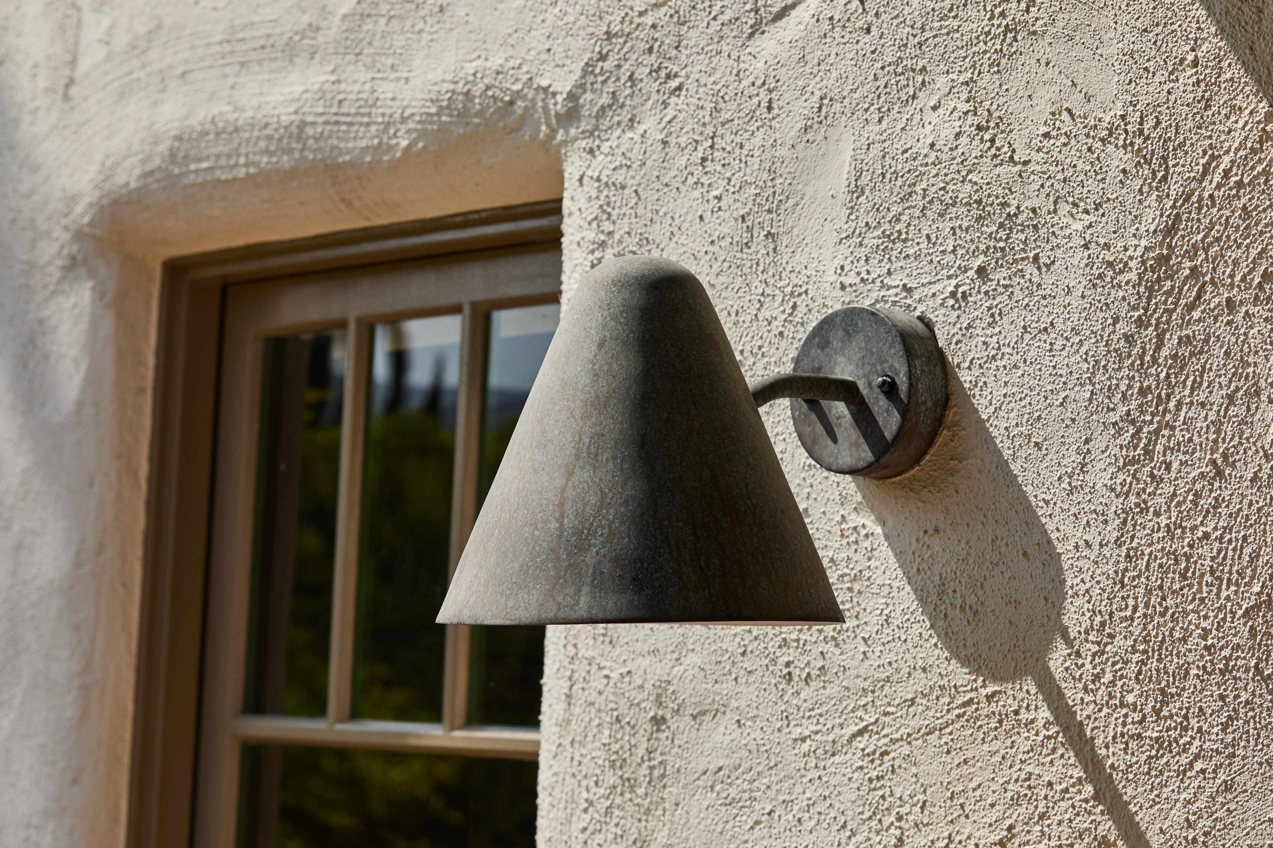 'ZuZu' Darkly Patinated Brass Wall Sconce in the Style of Jacques Biny For Sale 1
