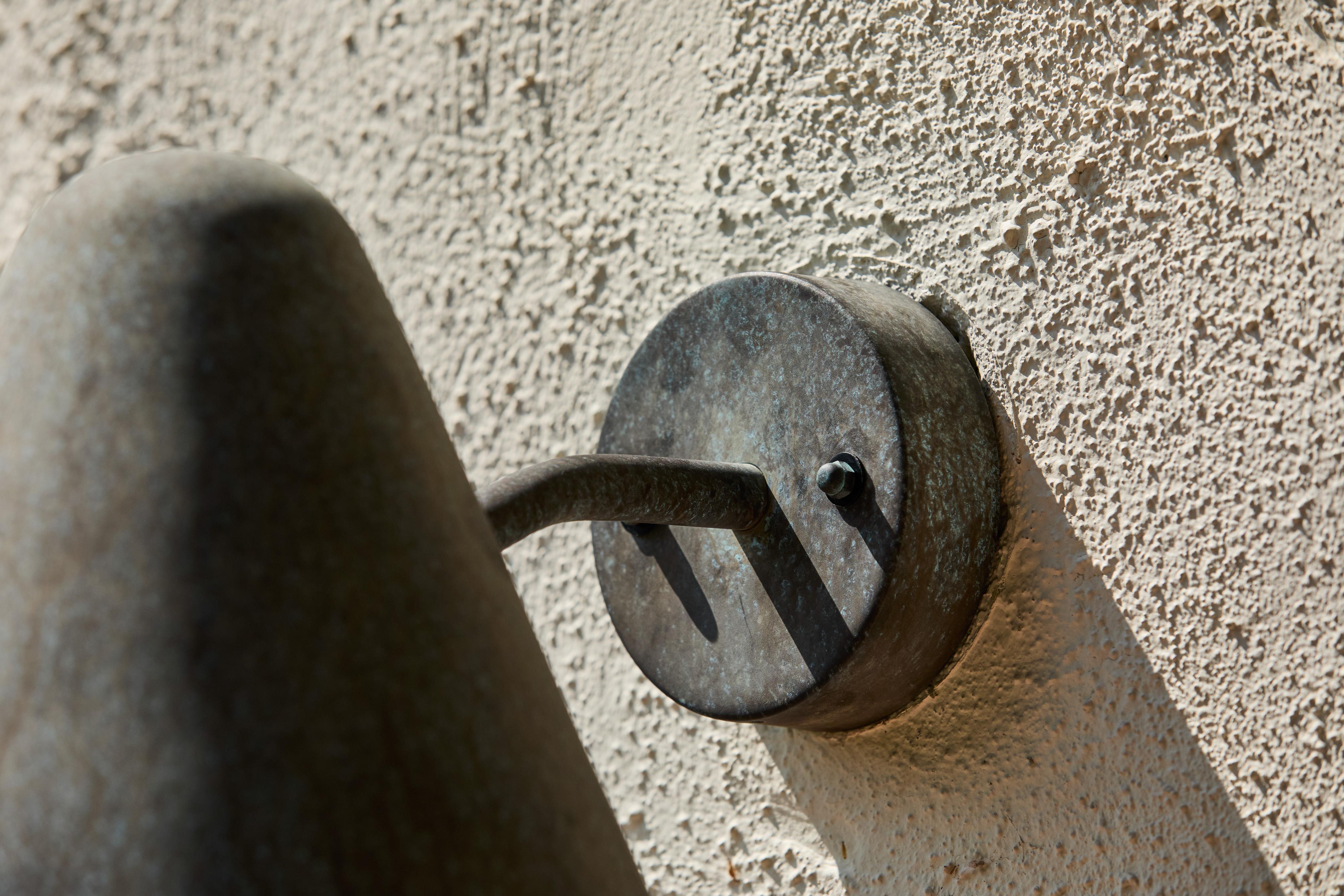 'ZuZu' Darkly Patinated Brass Wall Sconce in the Style of Jacques Biny For Sale 2