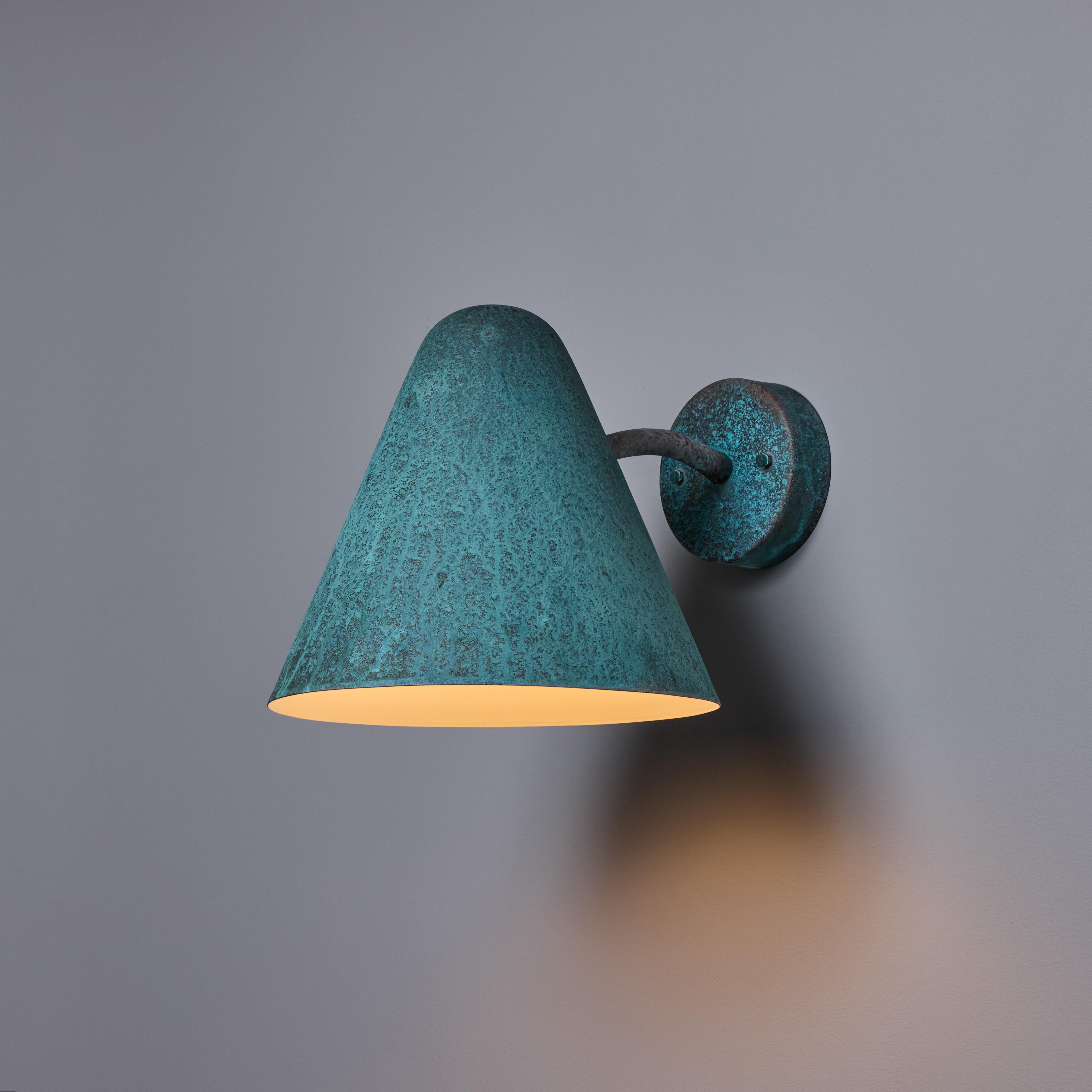 'ZuZu' Verdigris Patinated Brass Wall Sconce in the Style of Jacques Biny For Sale 8
