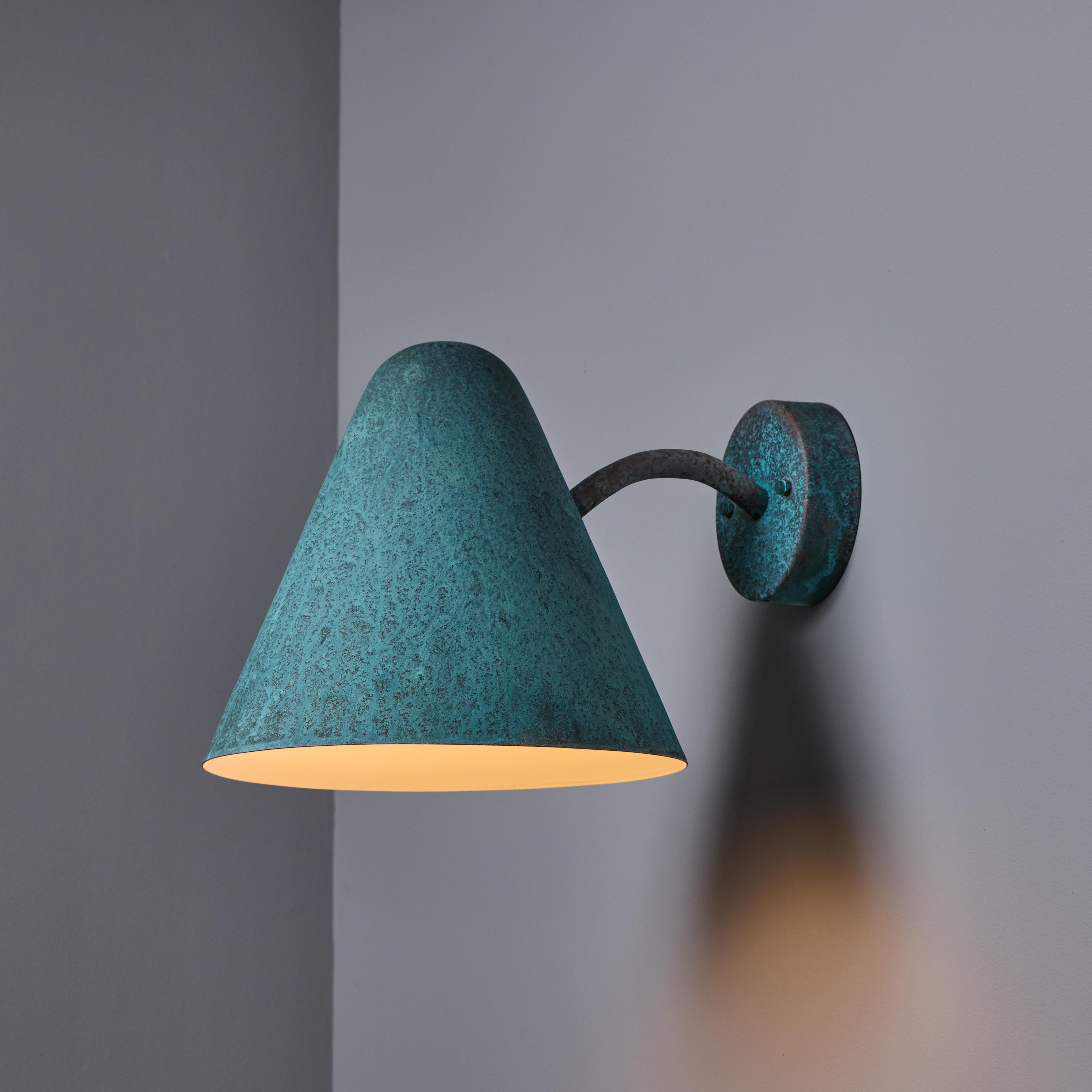 'ZuZu' Verdigris Patinated Brass Wall Sconce in the Style of Jacques Biny For Sale 9