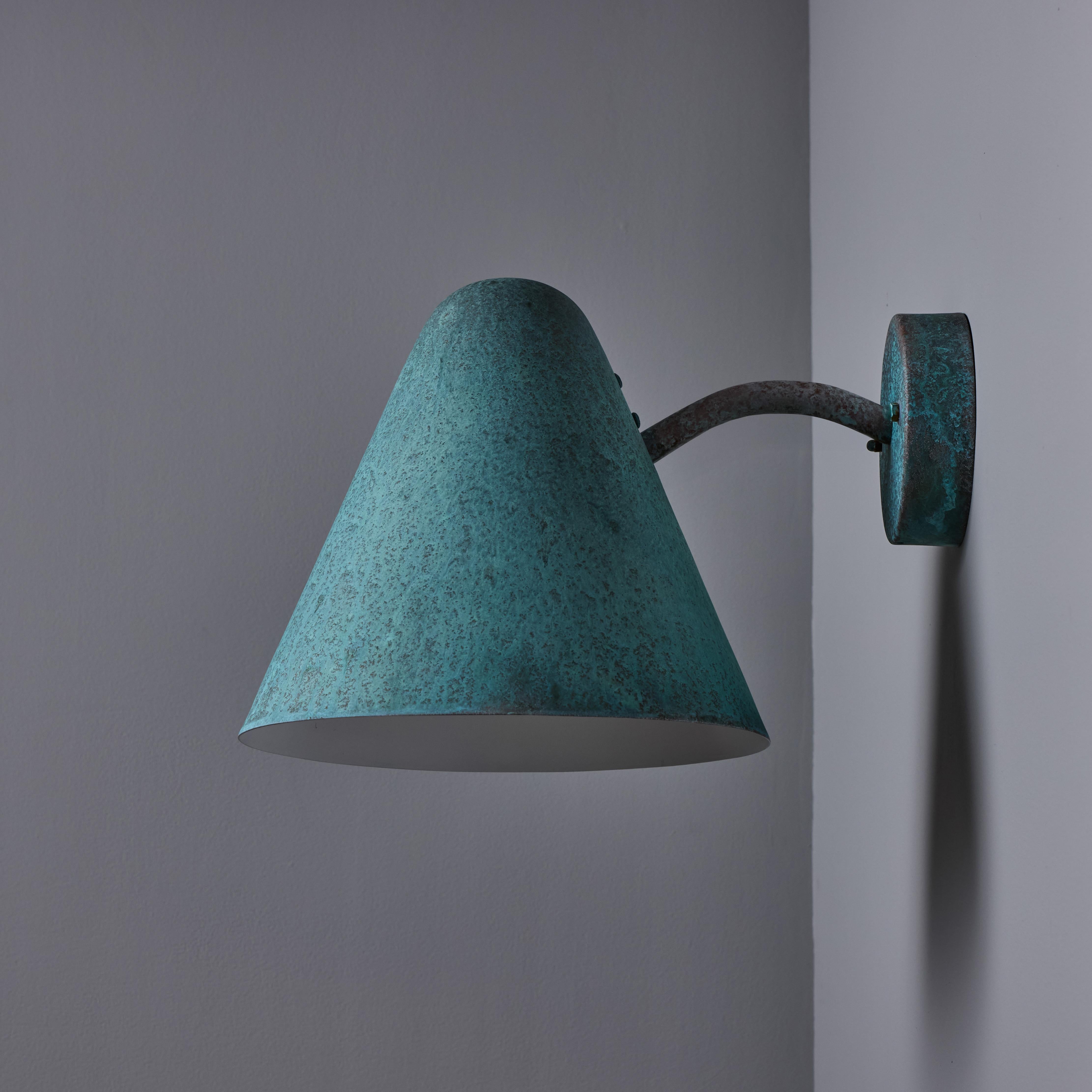 'ZuZu' Verdigris Patinated Brass Wall Sconce in the Style of Jacques Biny For Sale 11