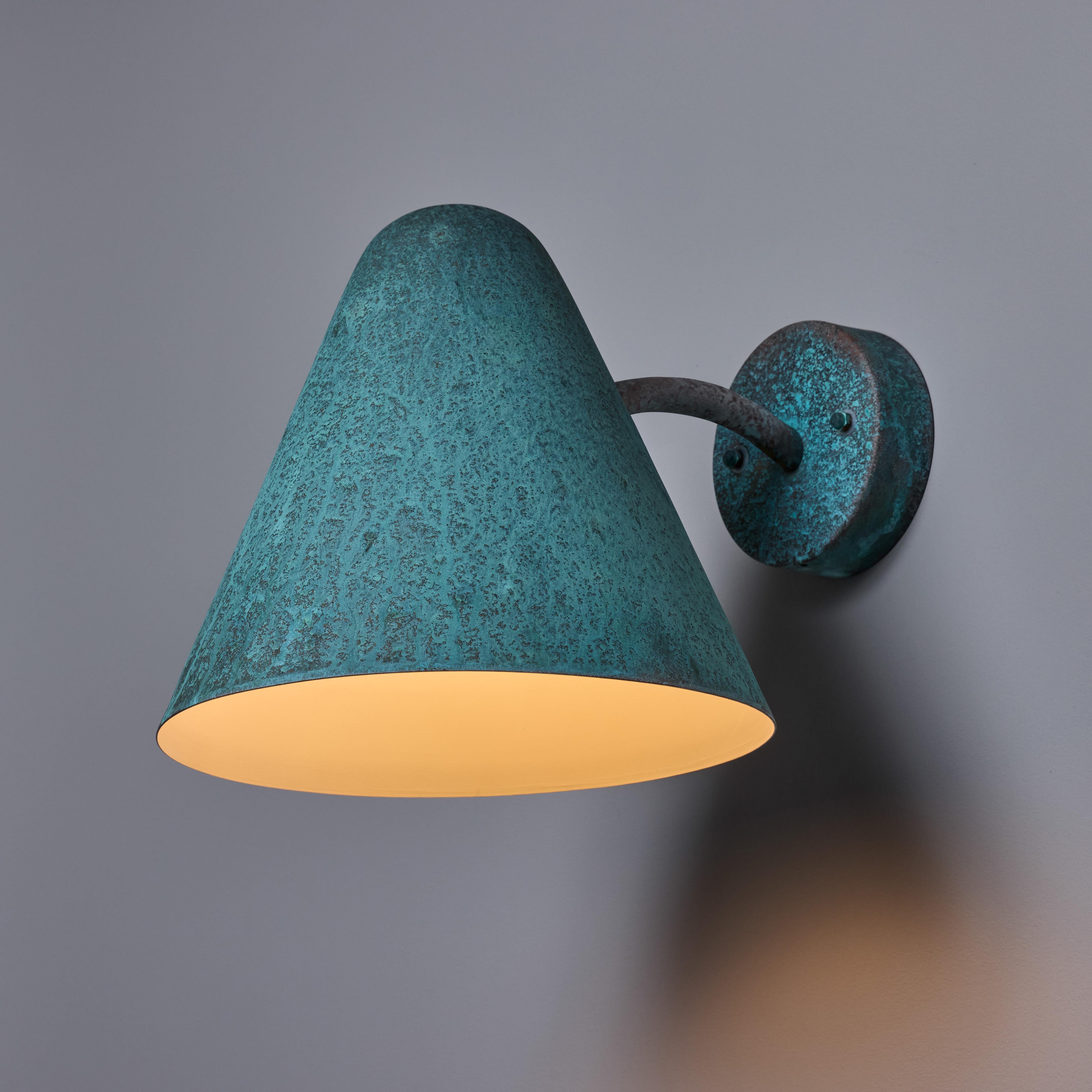'ZuZu' Verdigris Patinated Brass Wall Sconce in the Style of Jacques Biny For Sale 12