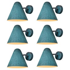 ZuZu", applique in ottone patinato Verdigris nello stile di Jacques Biny