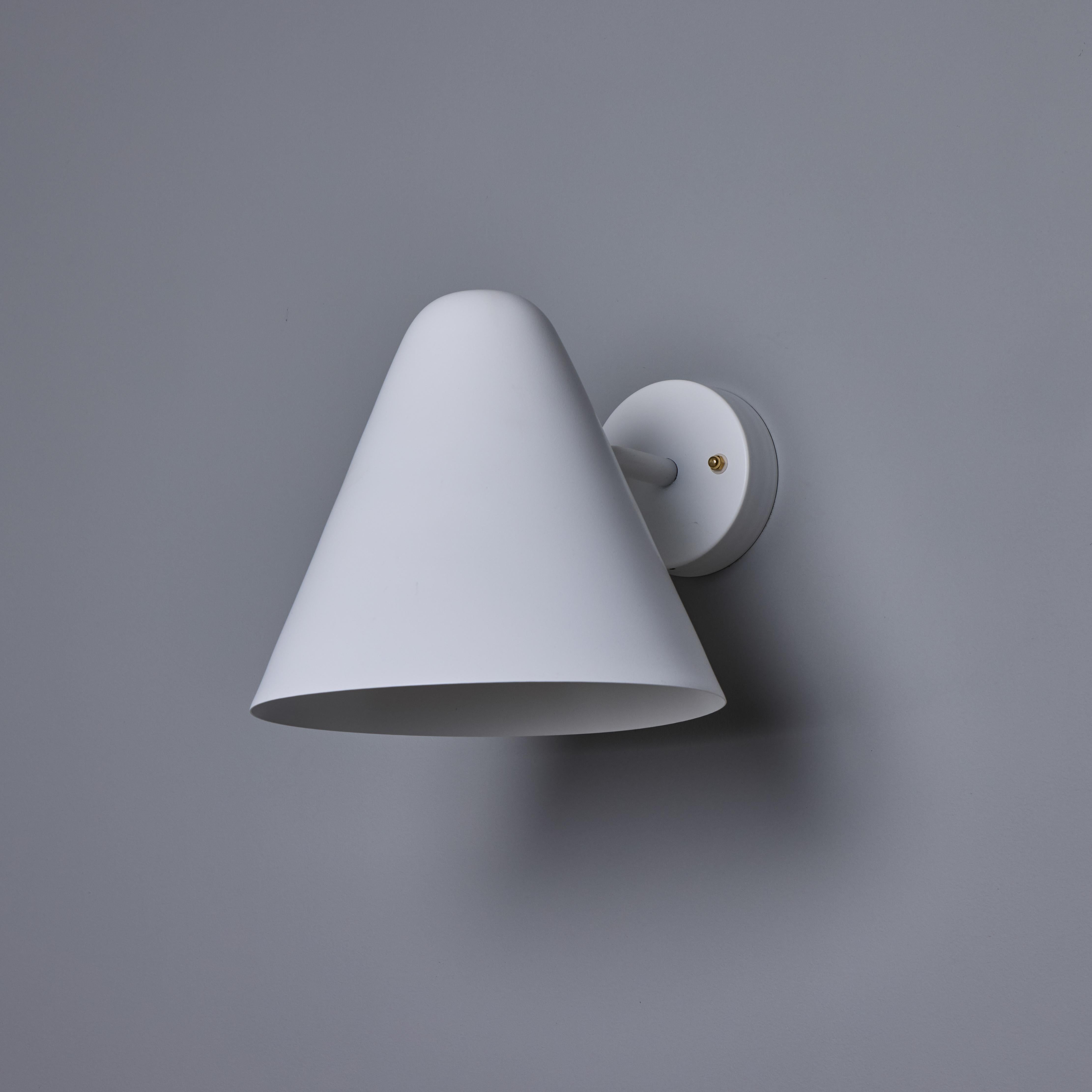 'ZuZu' White Painted Brass Wall Sconce in the Style of Jacques Biny For Sale 8