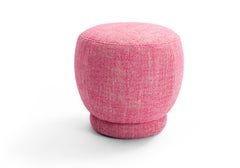 Pouf rond Zveva en Beeche massif, panneau de particules et mousse HR par POPUS EDITIONS