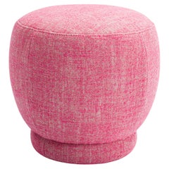 Pouf rond Zveva en Beeche massif, panneau de particules et mousse HR par POPUS EDITIONS