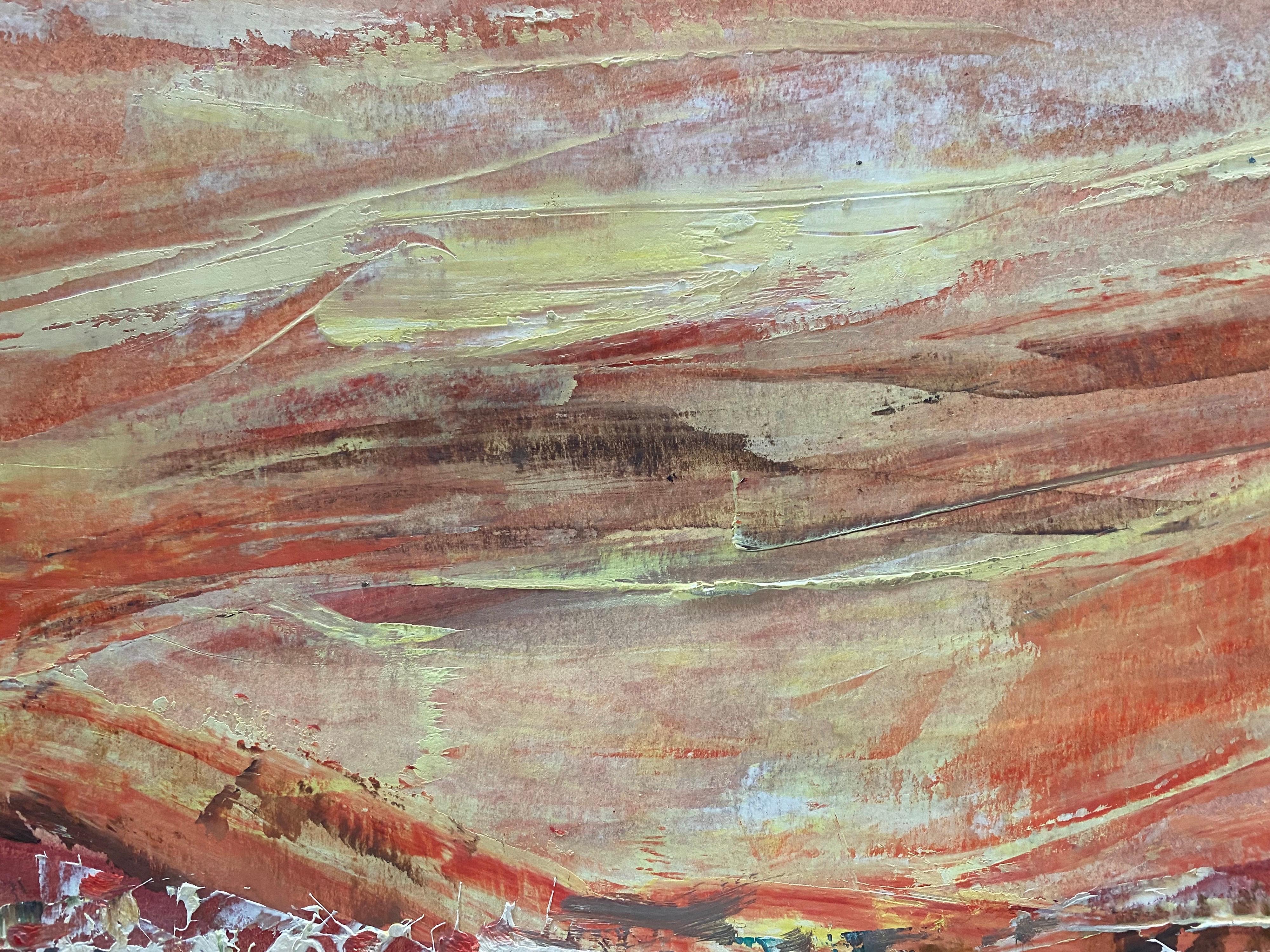 Hungarian Israeli Large  Landscape Painting of Judean Hills, Jerusalem, Israel For Sale 4
