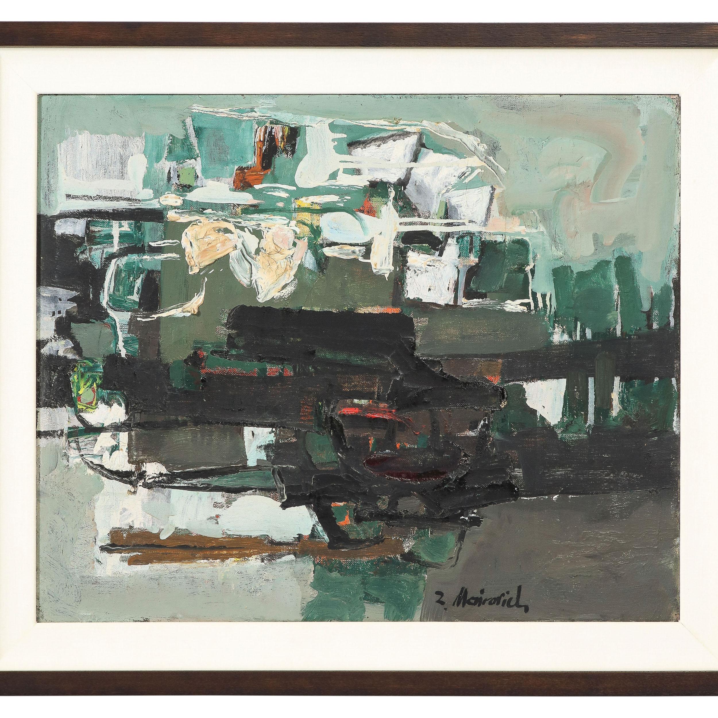Untitled Abstract Composition signed Zvi Mairovich For Sale 1