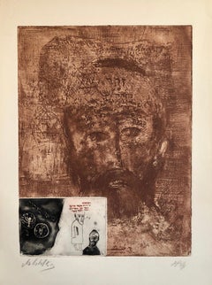 Zohar, Cábala, retrato, judío francés, surrealista, aguatinta, grabado, hebreo, judaica