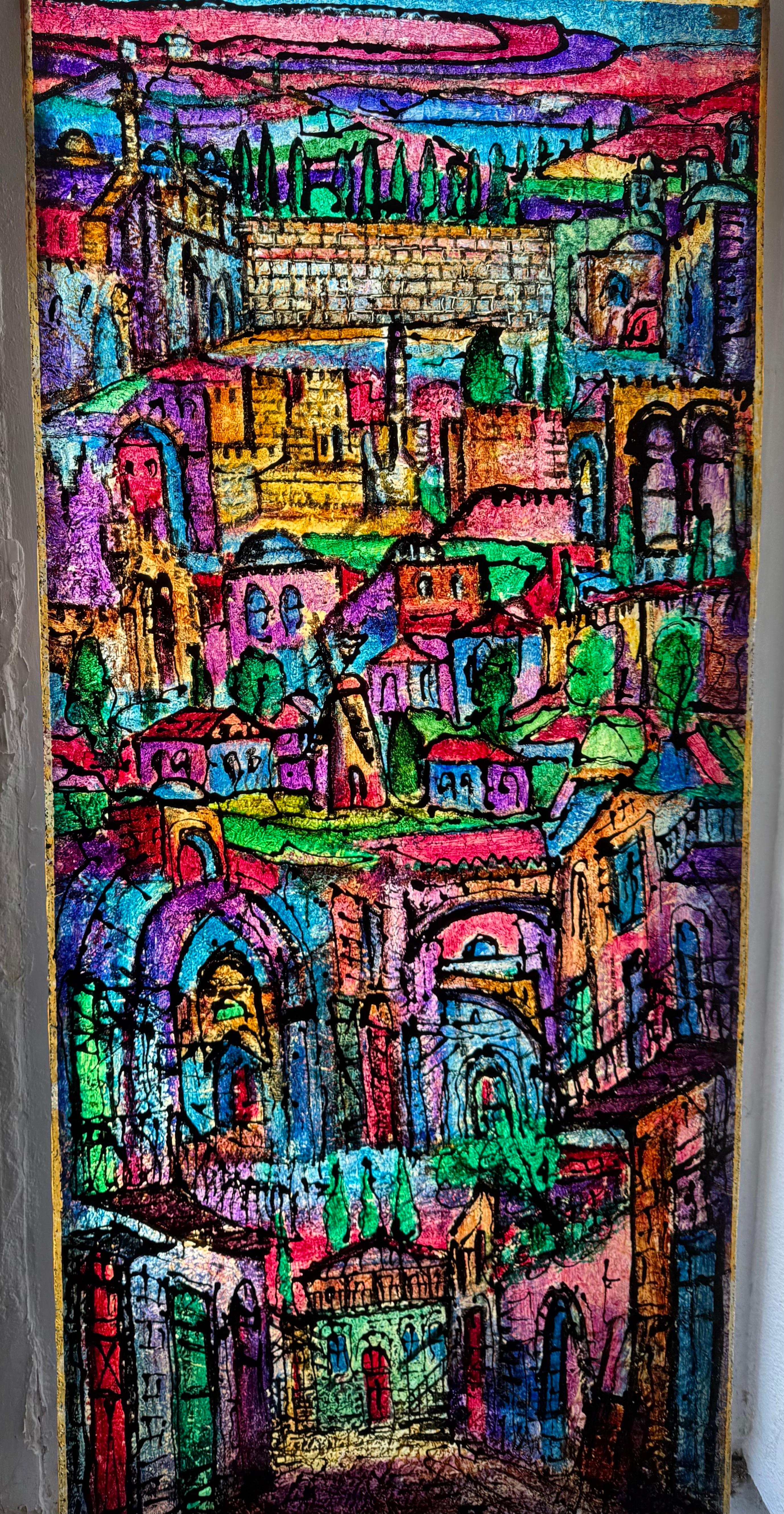 Zvi Raphaeli (1924-2005 Ägyptischer Israeli)
Sehr große Judaica Jerusalem Gemälde israelischen jüdischen Rabbiner Künstler Tzvi Raphaely.
Diese Auflistung ist für eine von einem Paar, das ich verkaufe.
75 X 33 Zoll
Handsigniert 

Es handelt sich um
