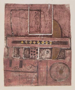 Untitled Israeli Abstract  Collagraph AP Print
